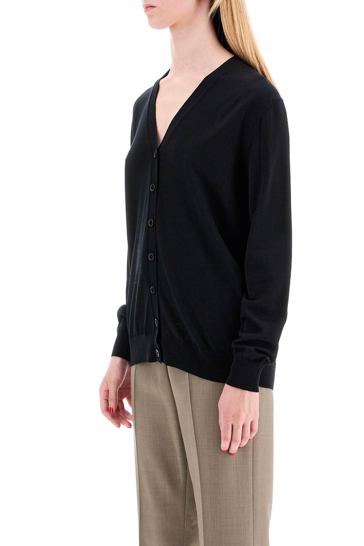 MRZ Lightweight Wool Cardigan - Classic V-Neck image 3