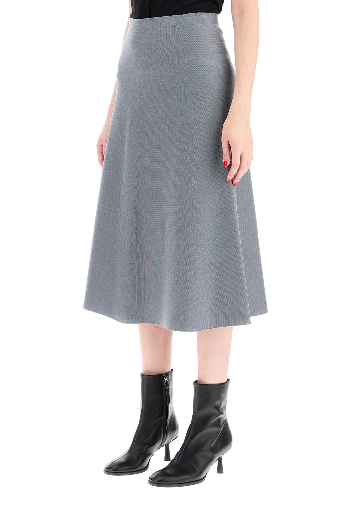 MRZ Flared Knit Midi Skirt - Pure Virgin Wool image 3