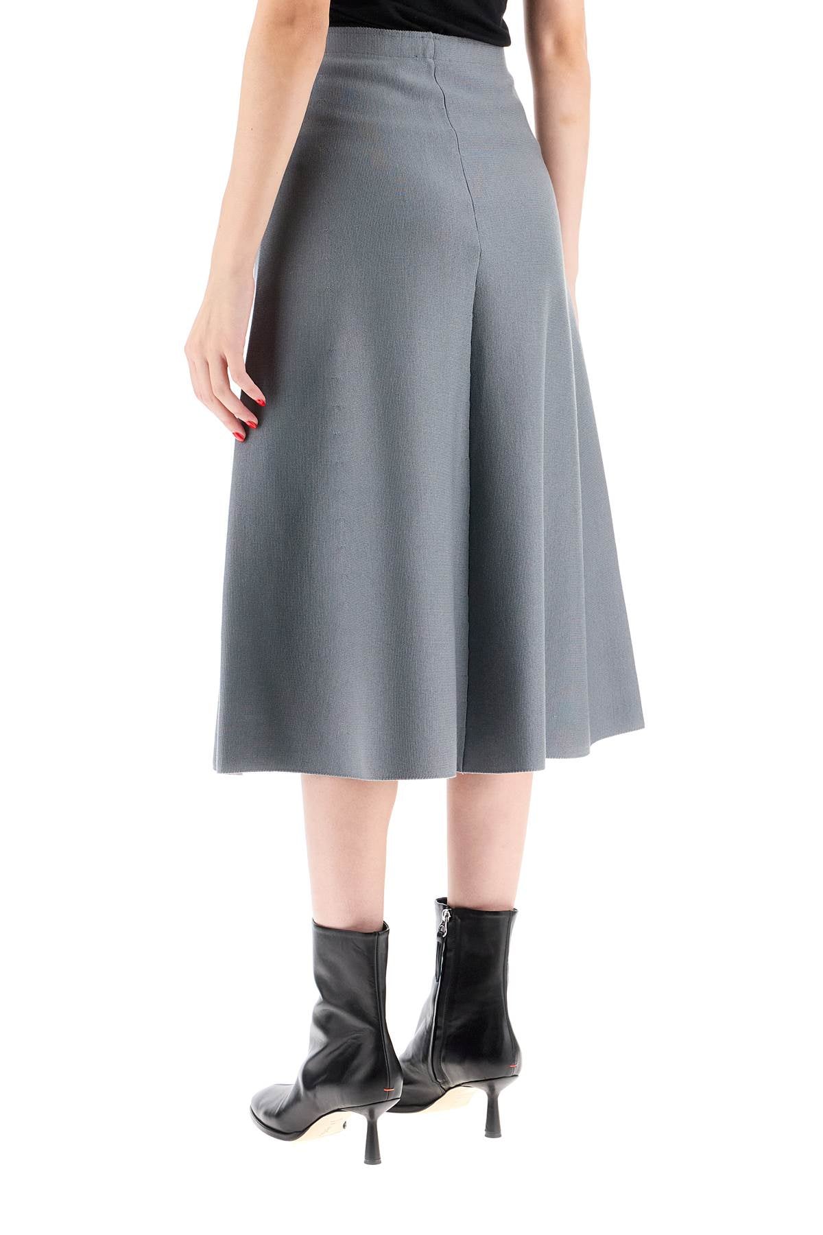 MRZ Flared Knit Midi Skirt - Pure Virgin Wool image 2