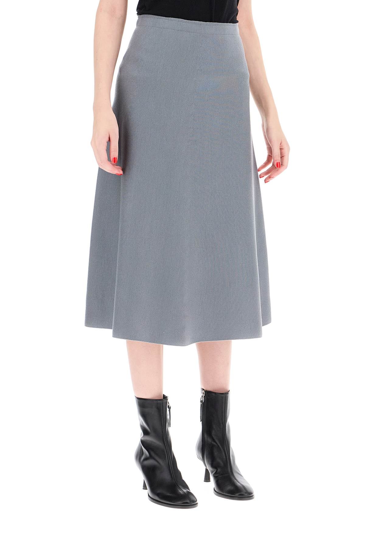 MRZ Flared Knit Midi Skirt - Pure Virgin Wool image 1