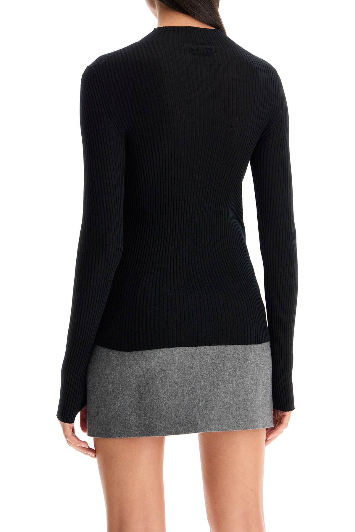 MRZ Ribbed Wool Funnel Neck Top with Thumbholes image 2