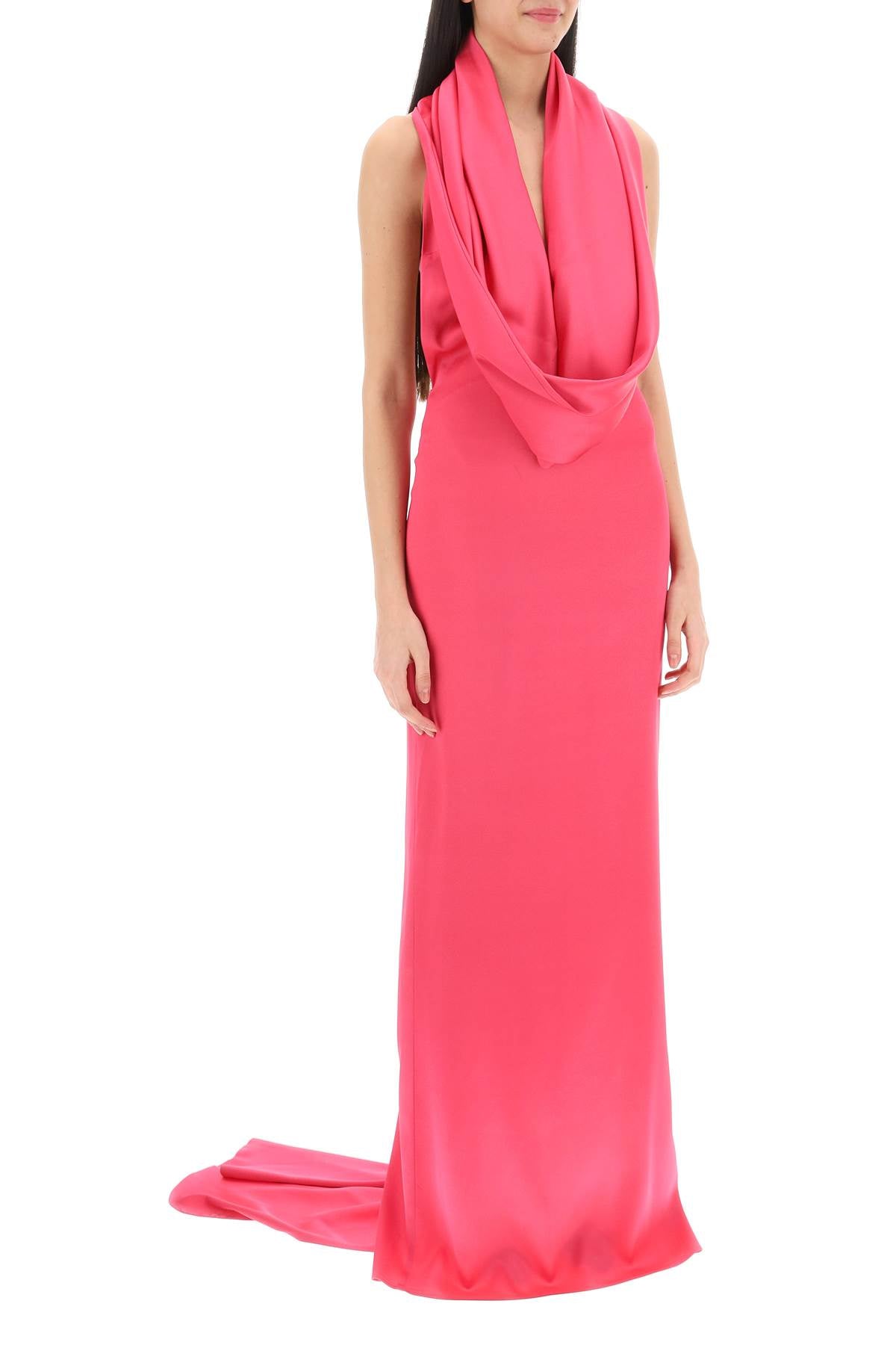 Giuseppe Di Morabito Maxi Gown with Draped Hood image 1