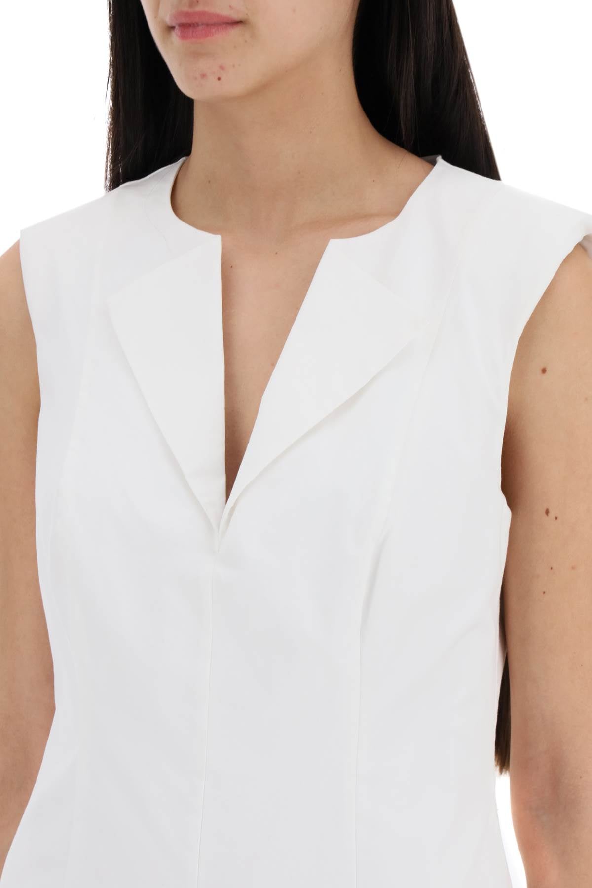 Roland Mouret cotton poplin midi dress in image 3