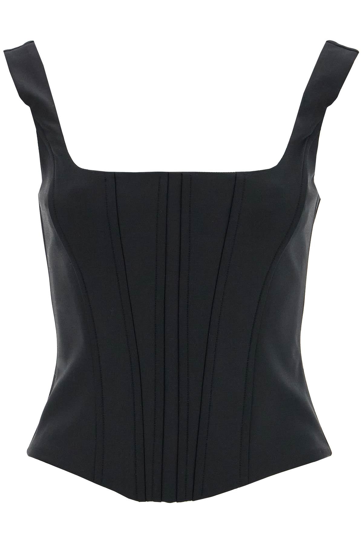 Giuseppe Di Morabito stretch wool corset top with nine words image 0