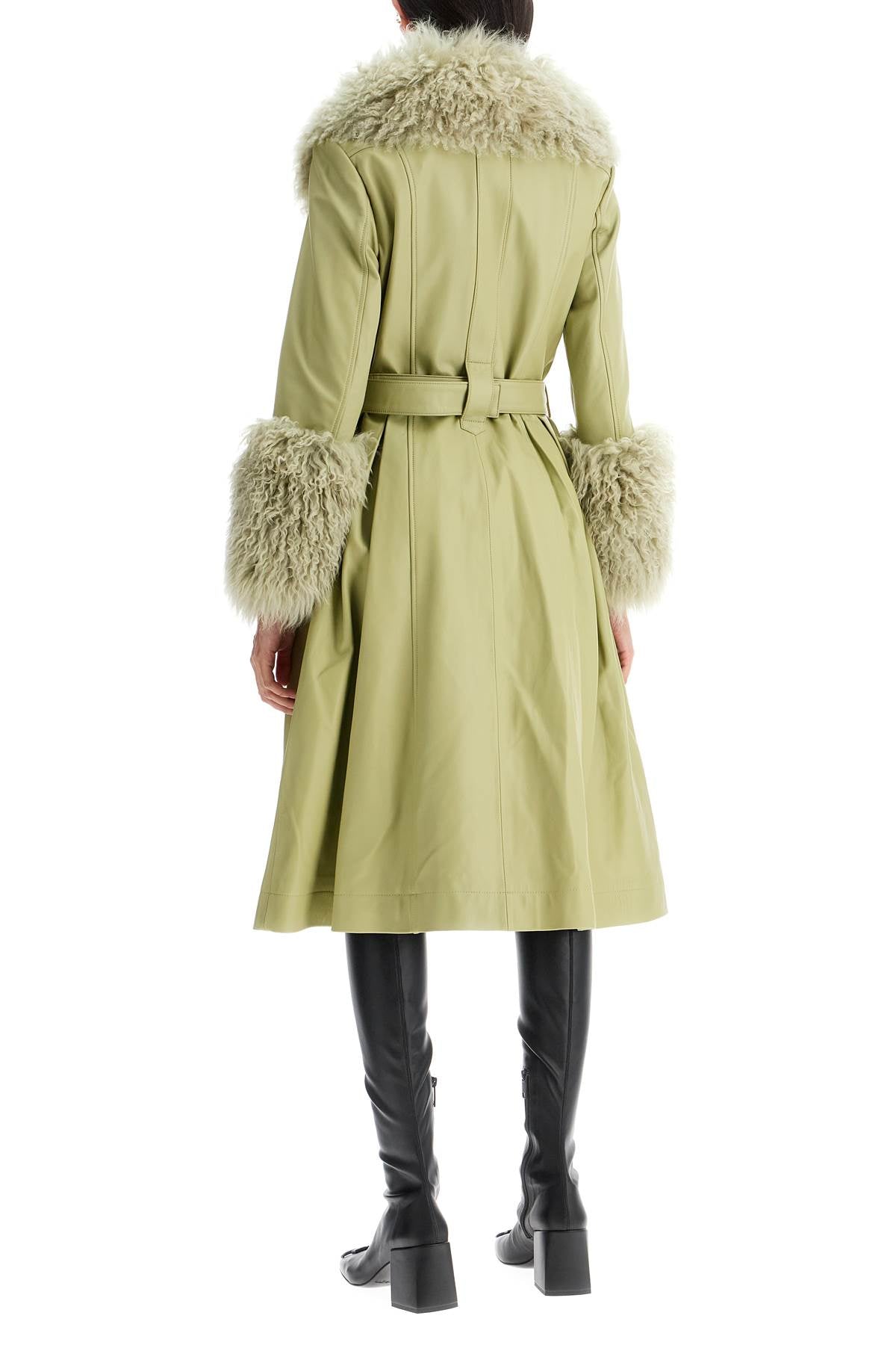 Saks Potts Foxy Leather and Shearling Long Coat image 2