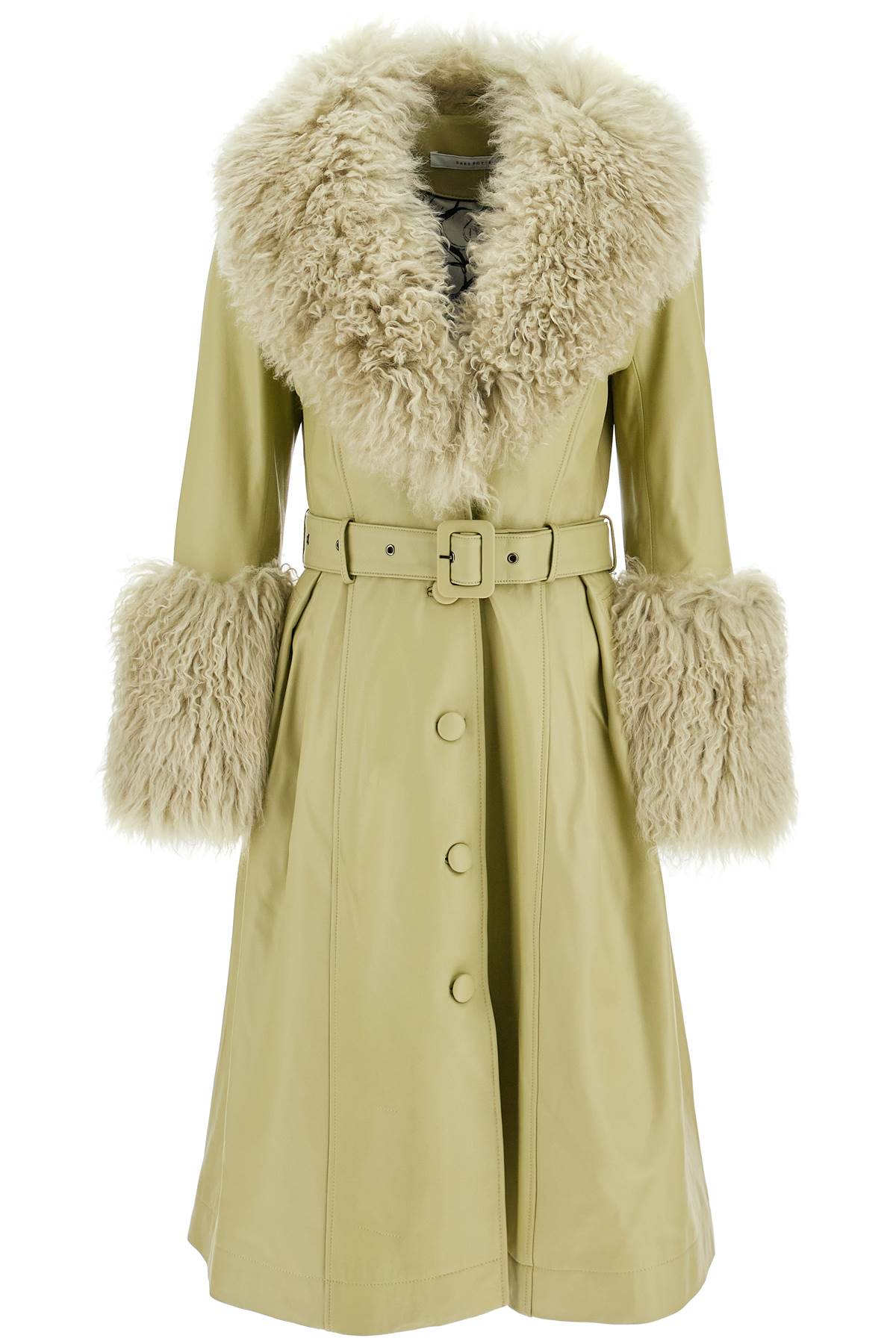 Saks Potts Foxy Leather and Shearling Long Coat image 0