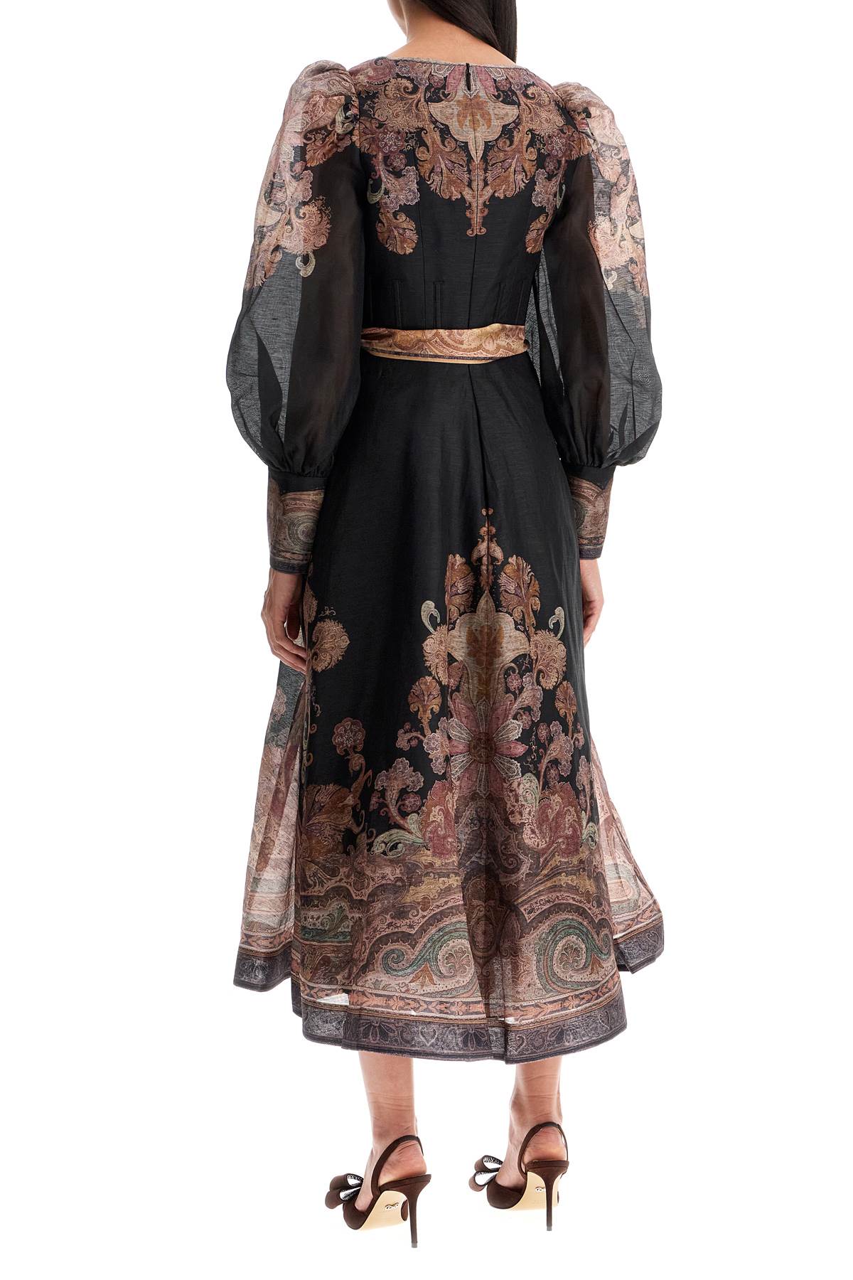 Zimmermann Paisley Print Structured Midi Dress image 2