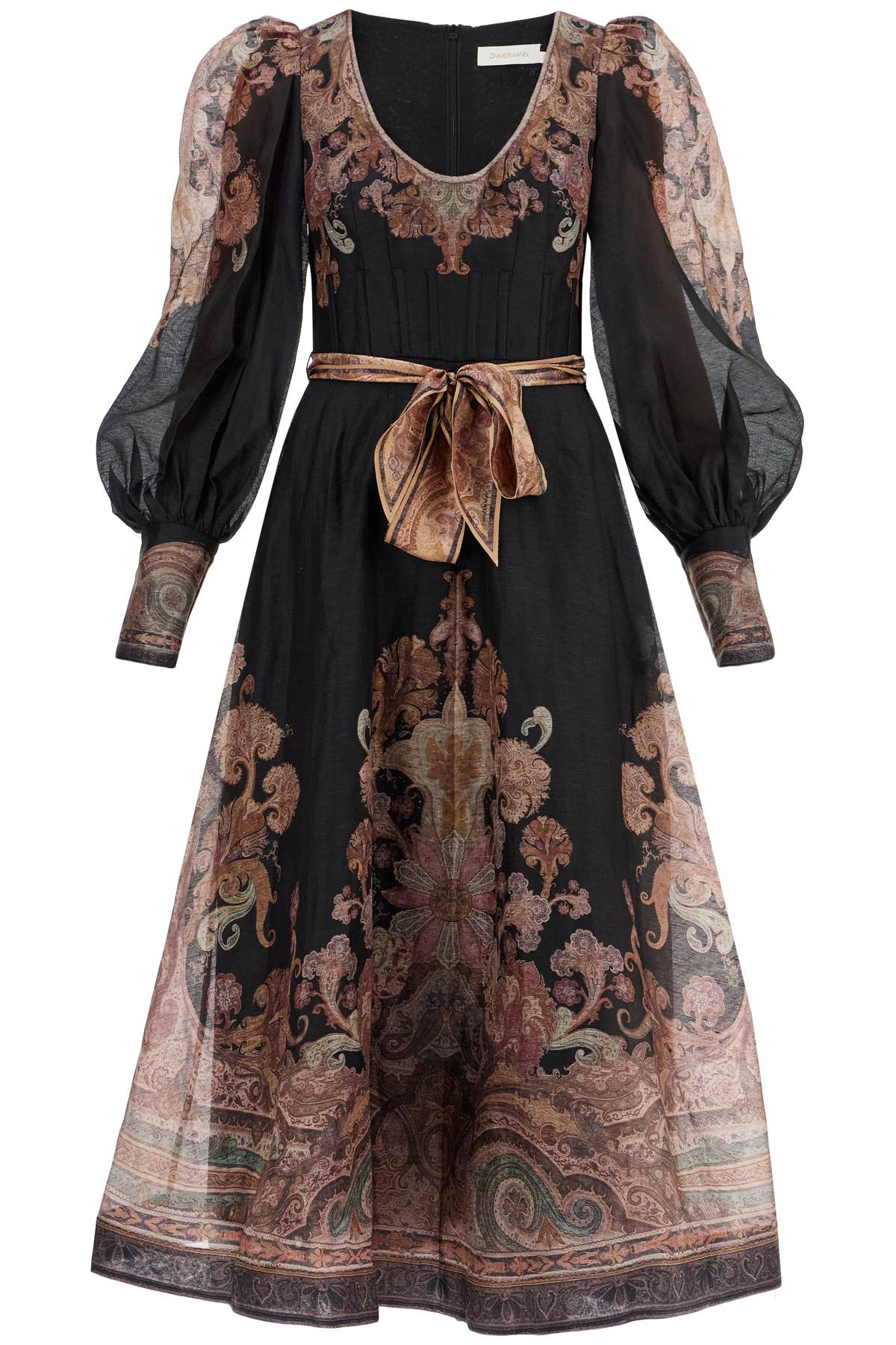 Zimmermann Paisley Print Structured Midi Dress image 0