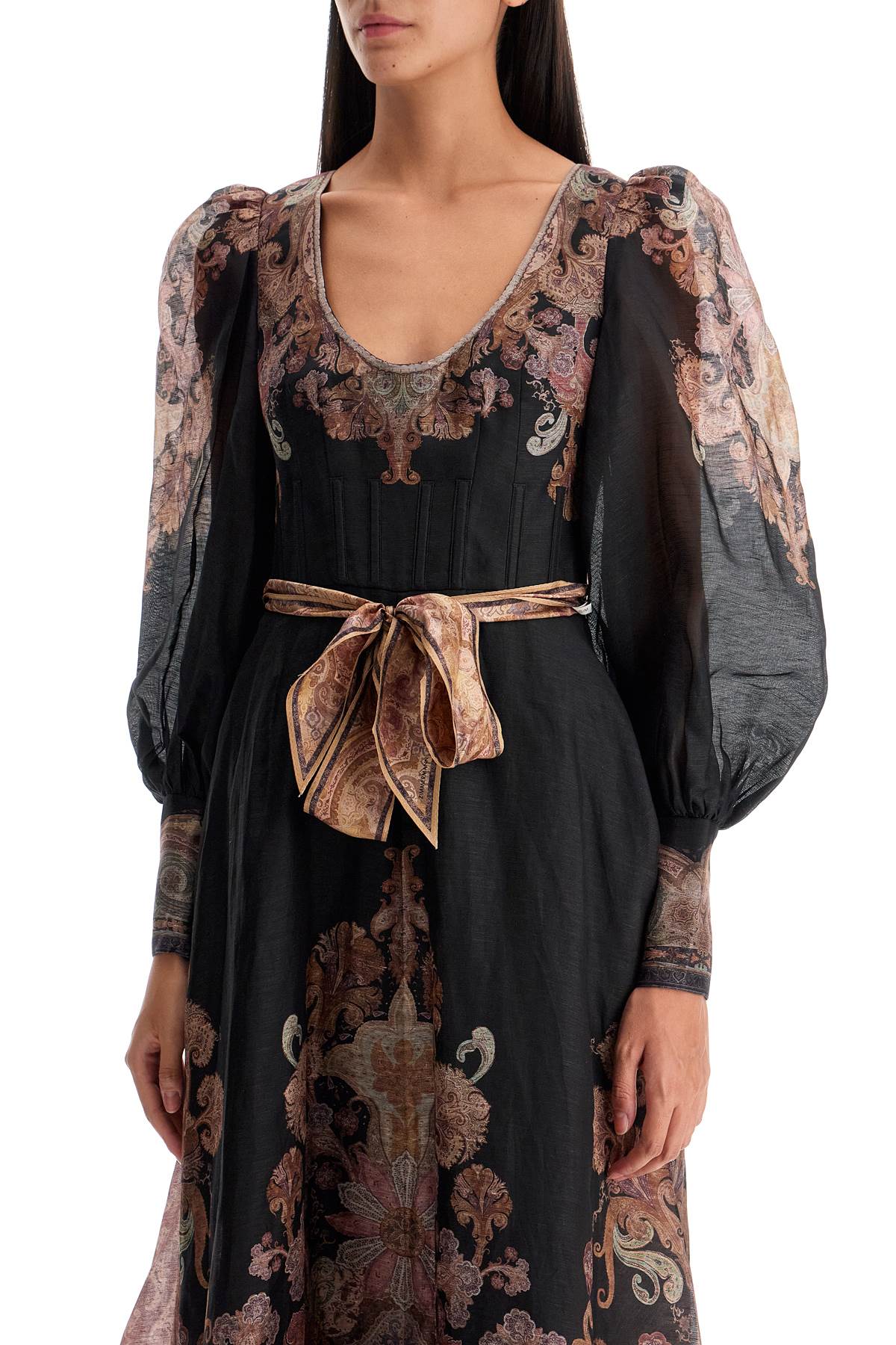 Zimmermann Paisley Print Structured Midi Dress image 3