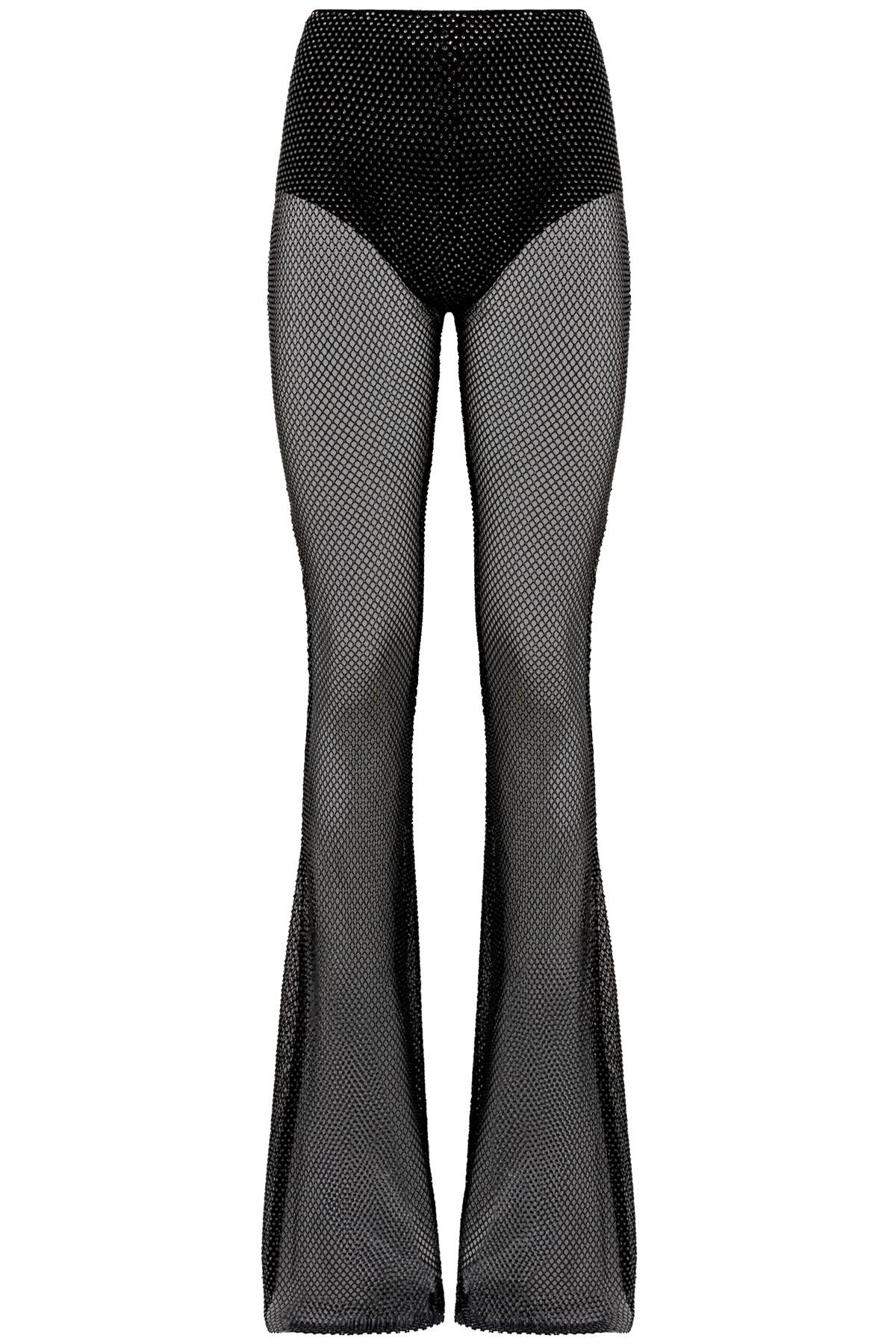 Giuseppe Di Morabito rhinestone-studded fishnet knit pants image 0