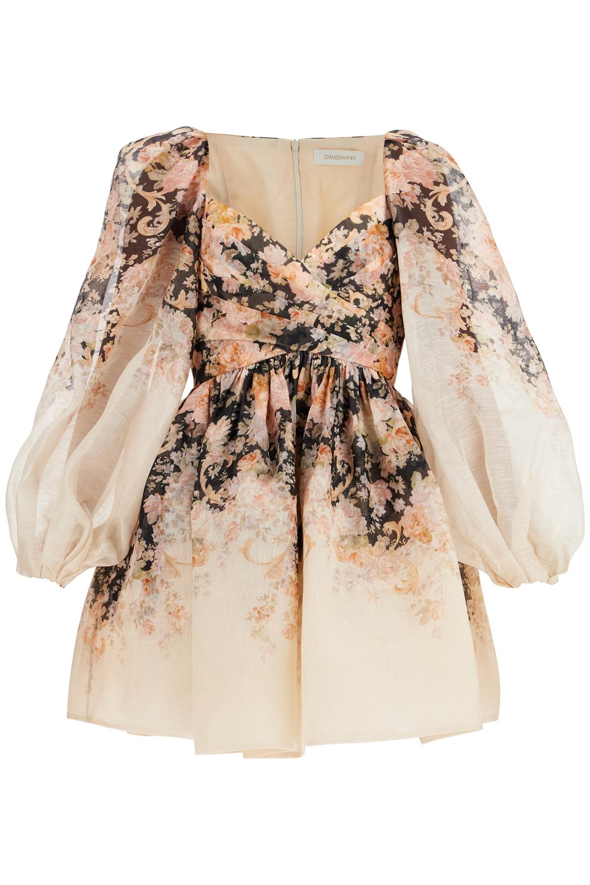 Zimmermann Floral Linen Mini Dress image 0