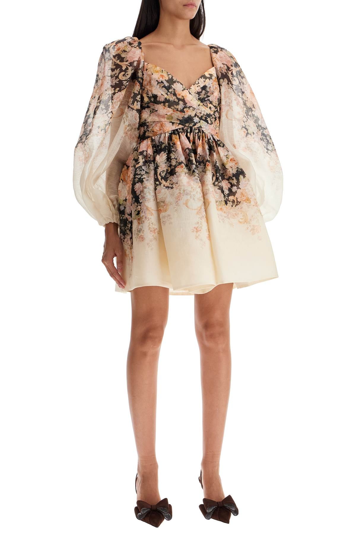 Zimmermann Floral Linen Mini Dress image 1