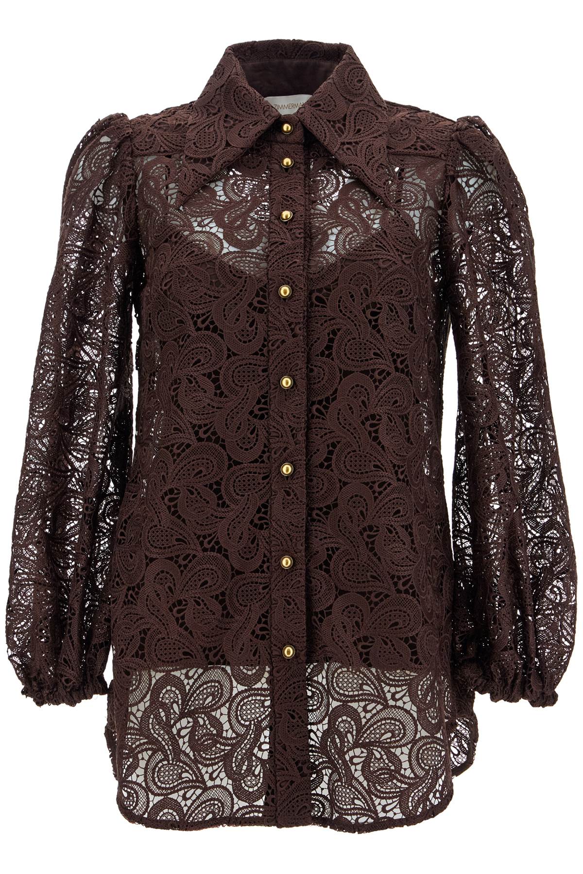 Zimmermann Guipure Lace Shirt with Removable Inner Tank Top image 0