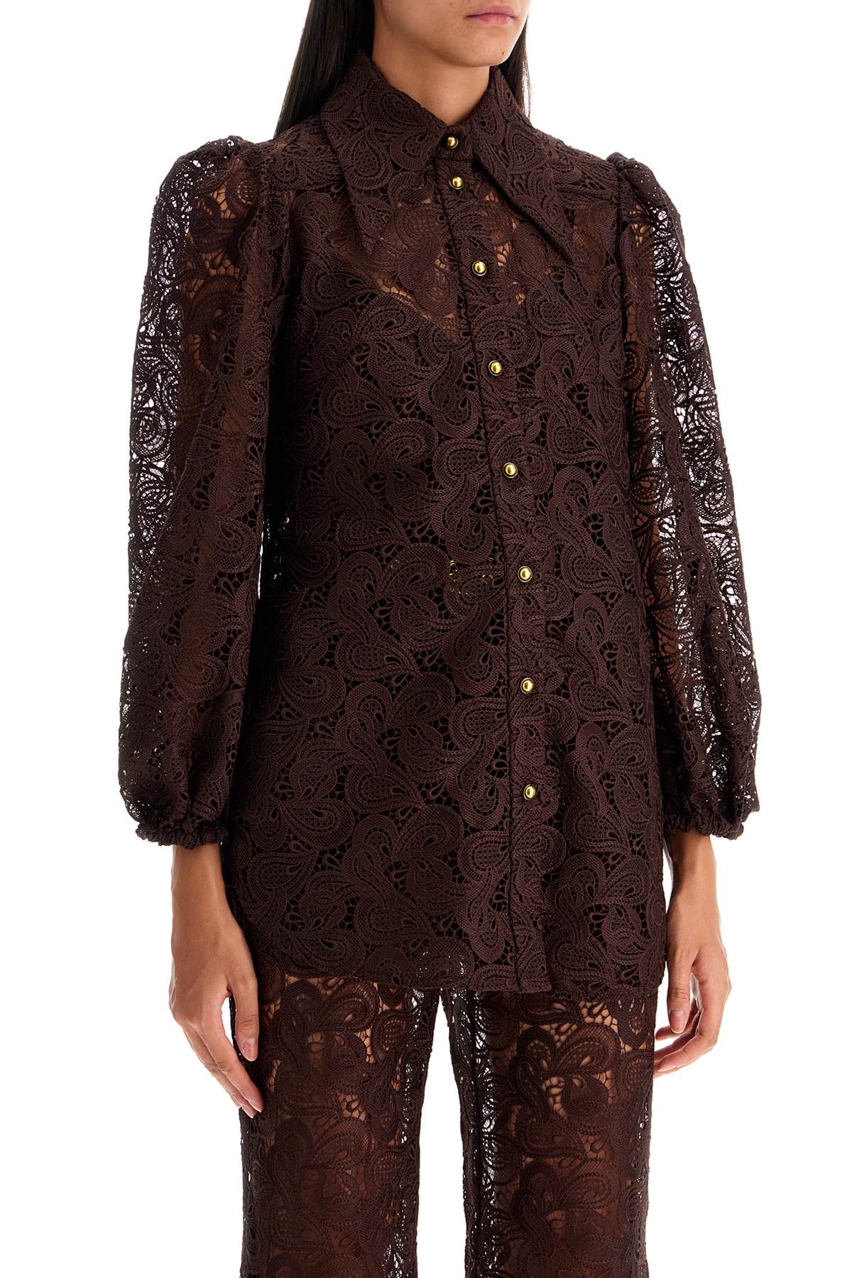 Zimmermann Guipure Lace Shirt with Removable Inner Tank Top image 1