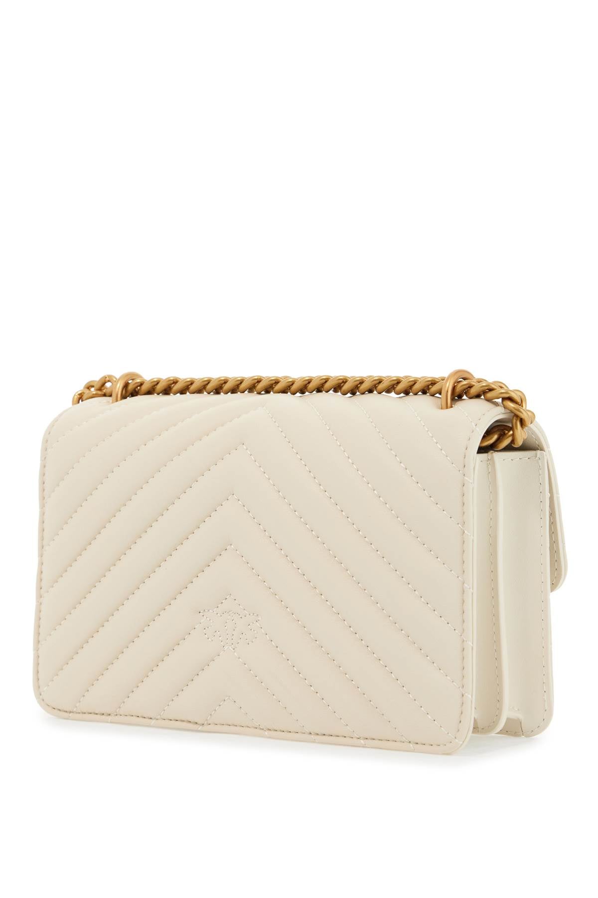 Pinko Love Mini Icon Bag: Chevron Leather, Pink image 1