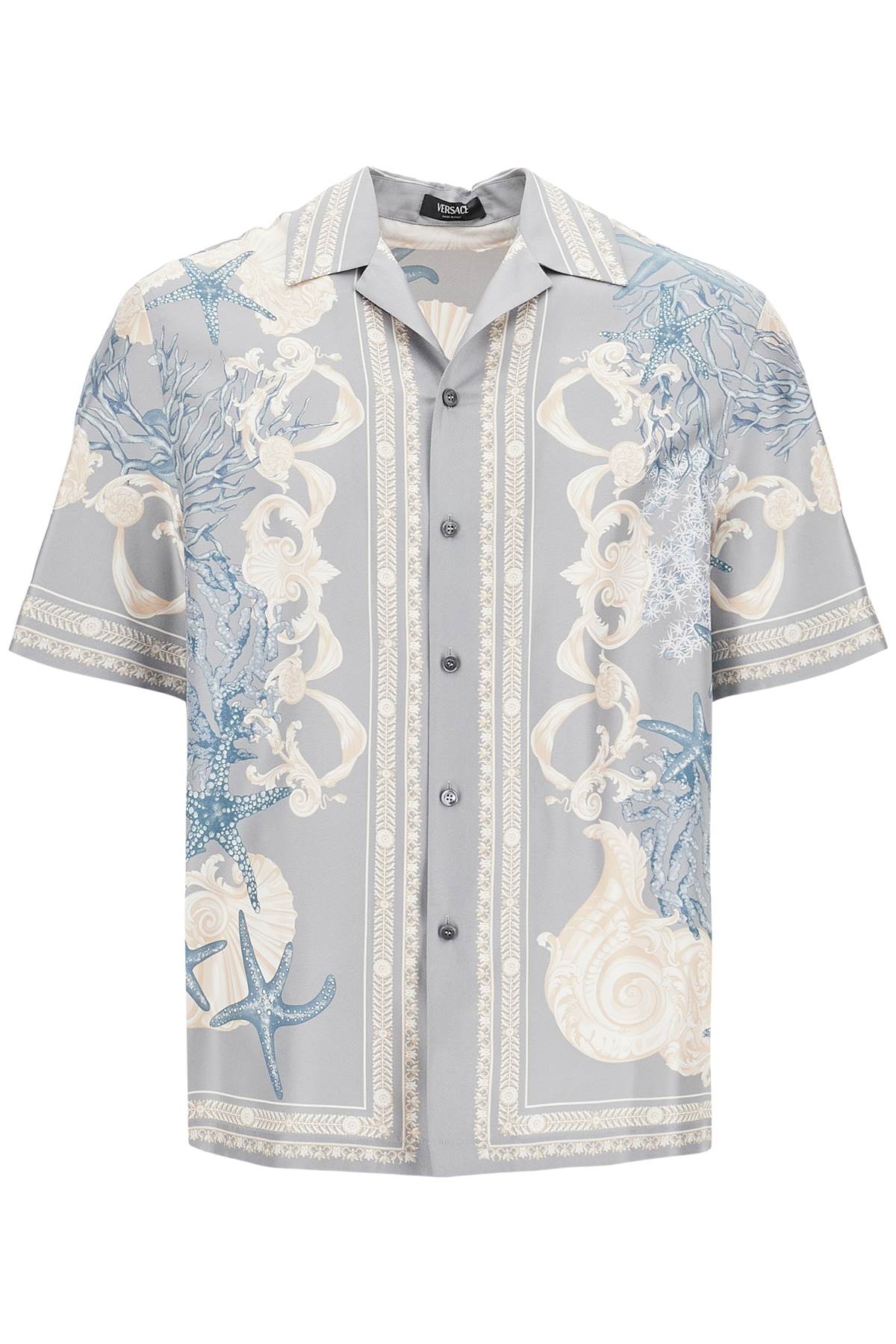 Versace Baroque Printed Silk Bowling Shirt Set image 0