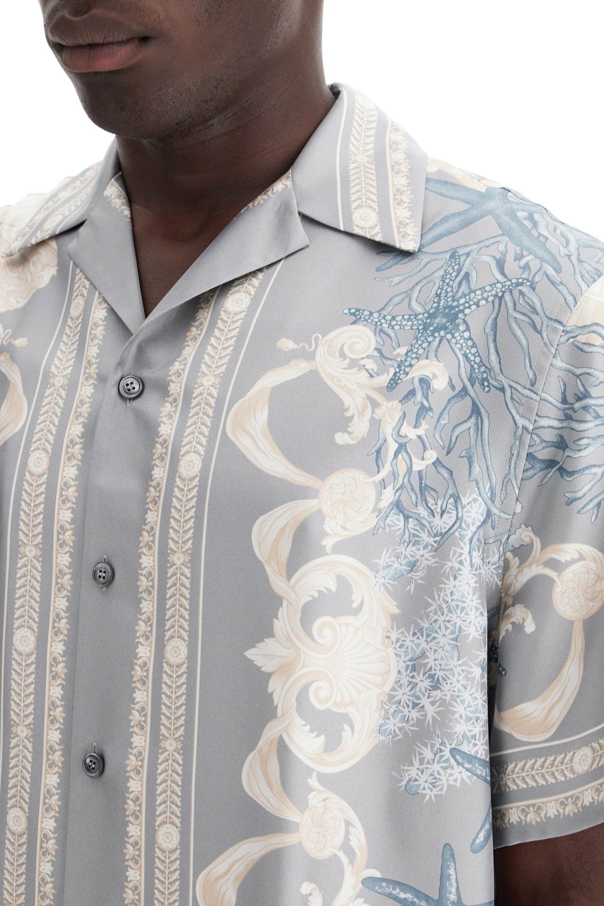 Versace Baroque Printed Silk Bowling Shirt Set image 3