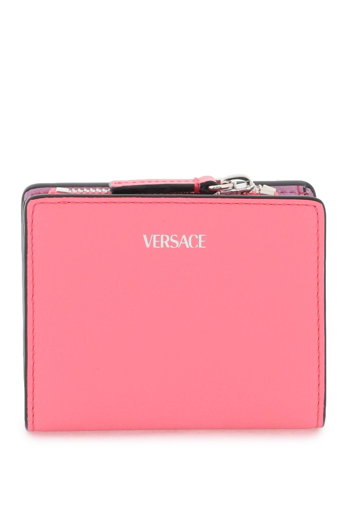 Versace La Medusa Bifold Wallet in Grained Leather image 2