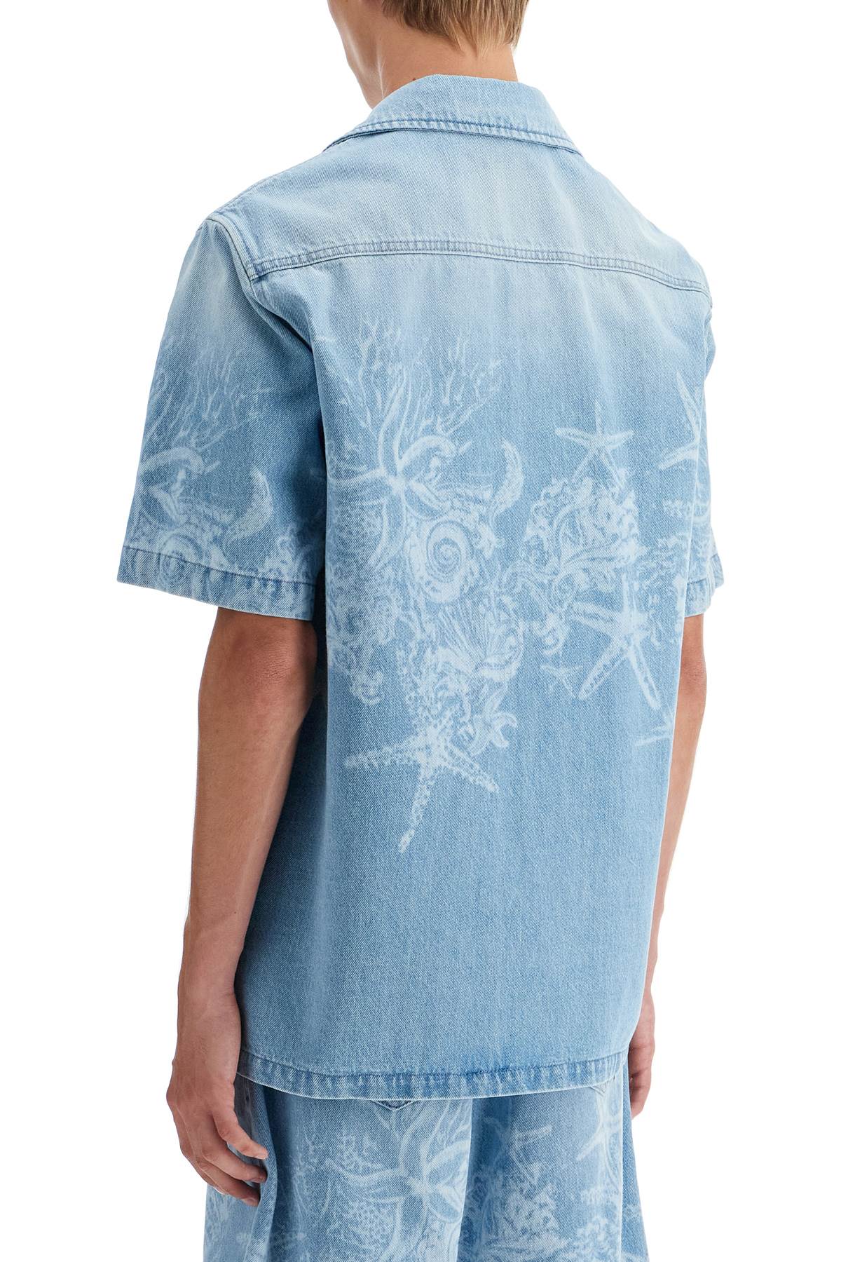 Versace Barocco Sea Denim Shirt: Relaxed Fit, Short Sleeves image 2