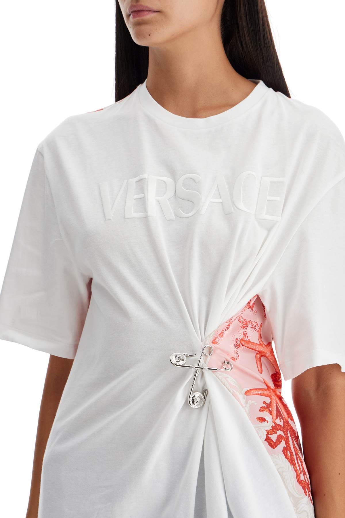 Versace "baroque sea safety pin t image 3