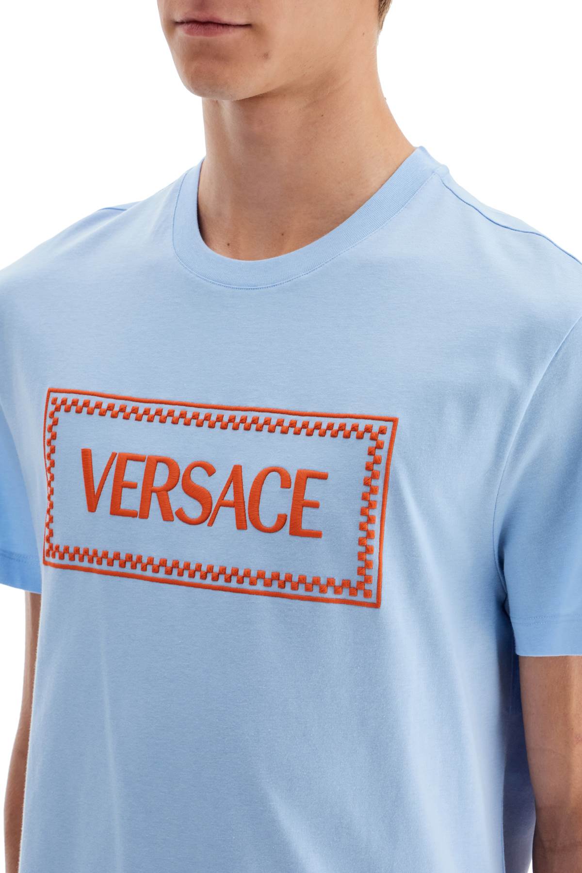 Versace embroidered logo t-shirt image 3