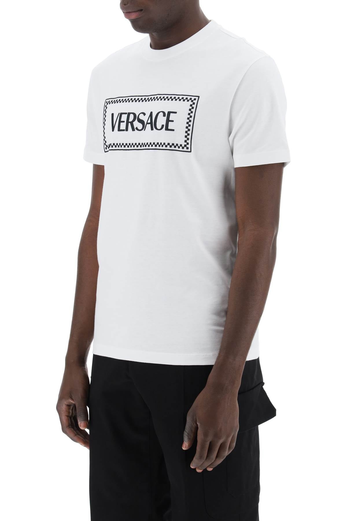 Versace embroidered logo t-shirt image 3