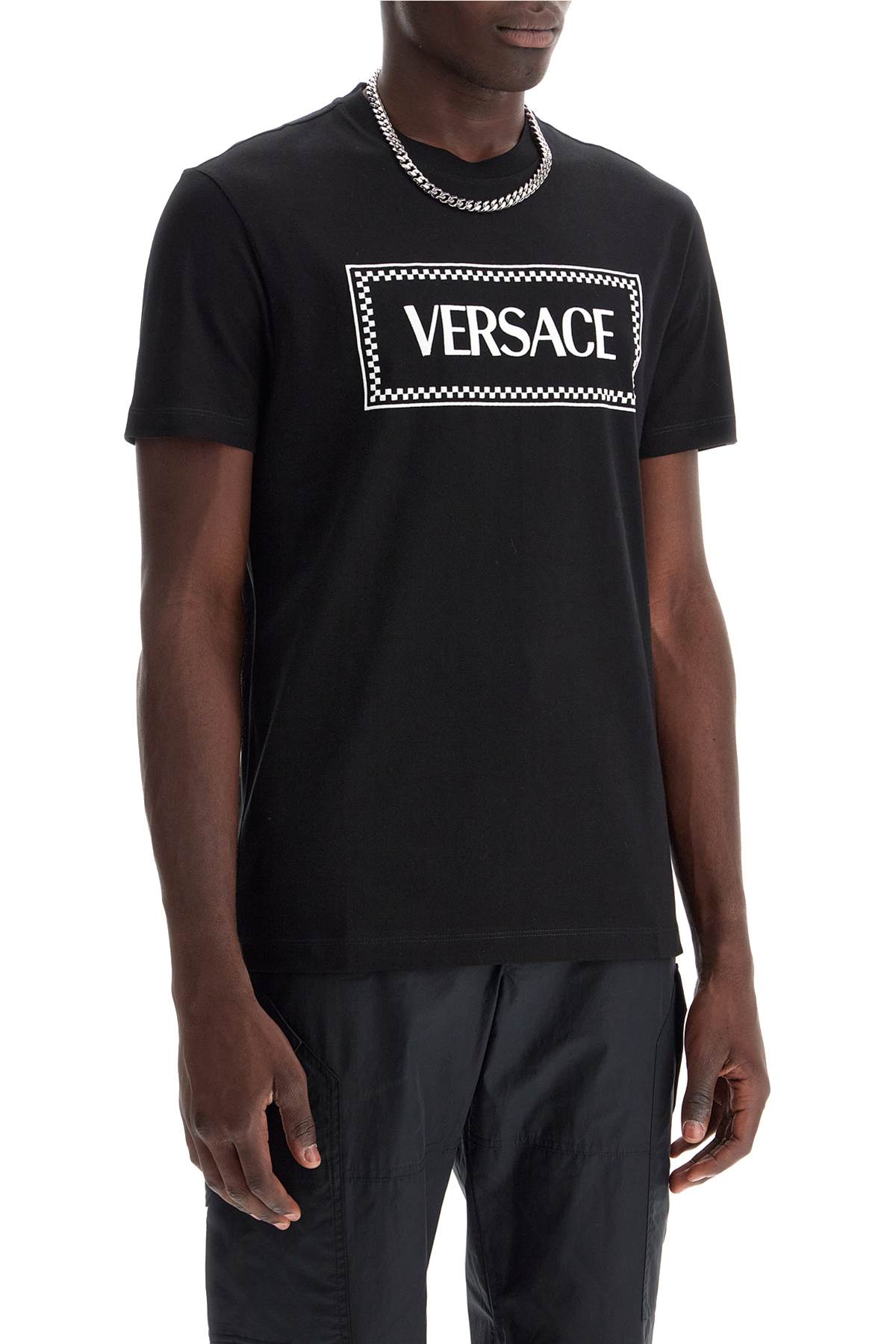 Versace embroidered logo t-shirt image 1