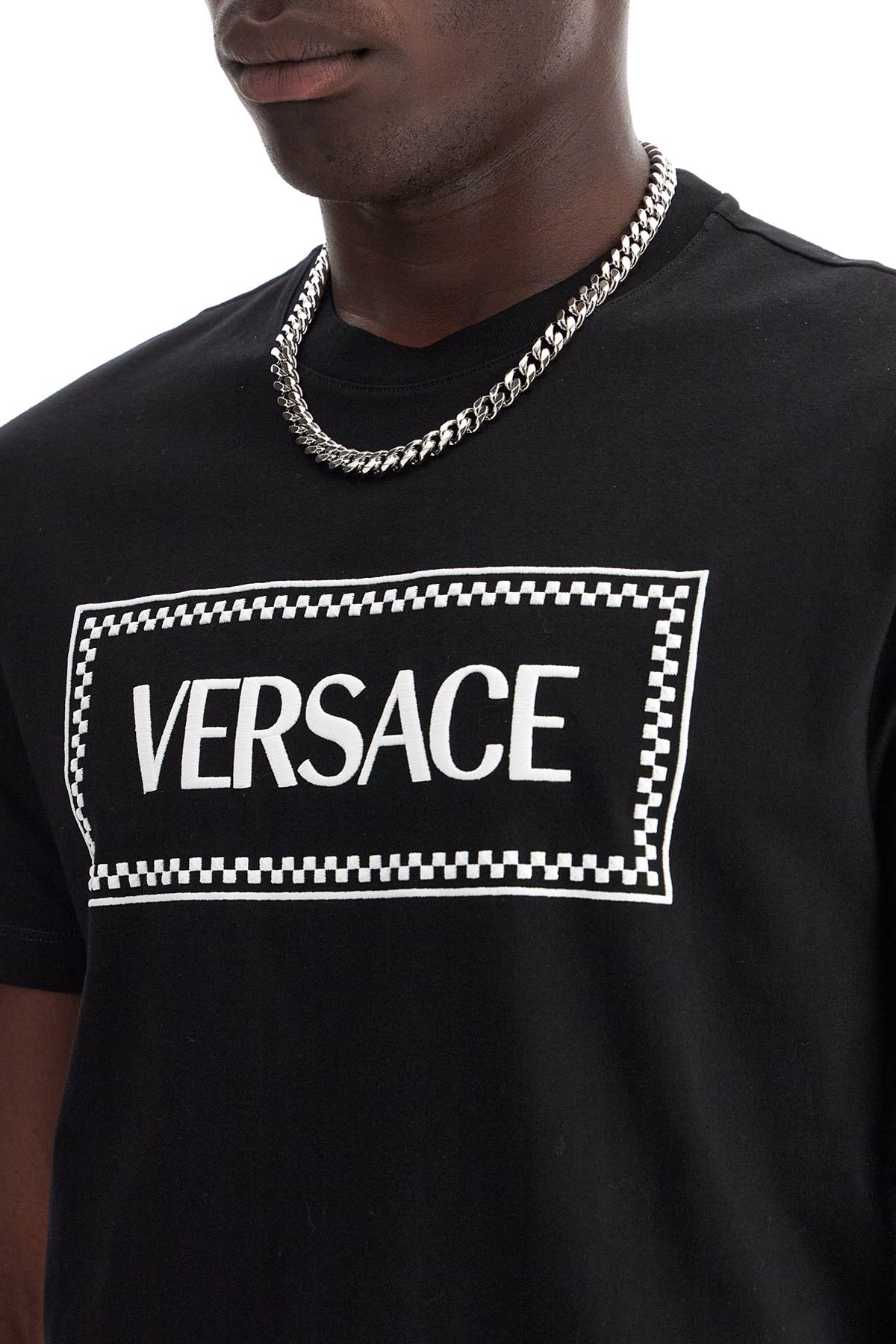 Versace embroidered logo t-shirt image 3