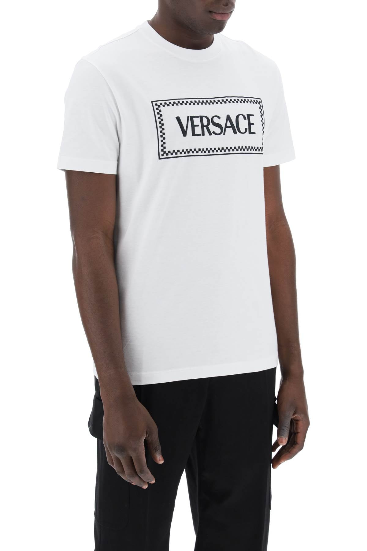 Versace embroidered logo t-shirt image 1