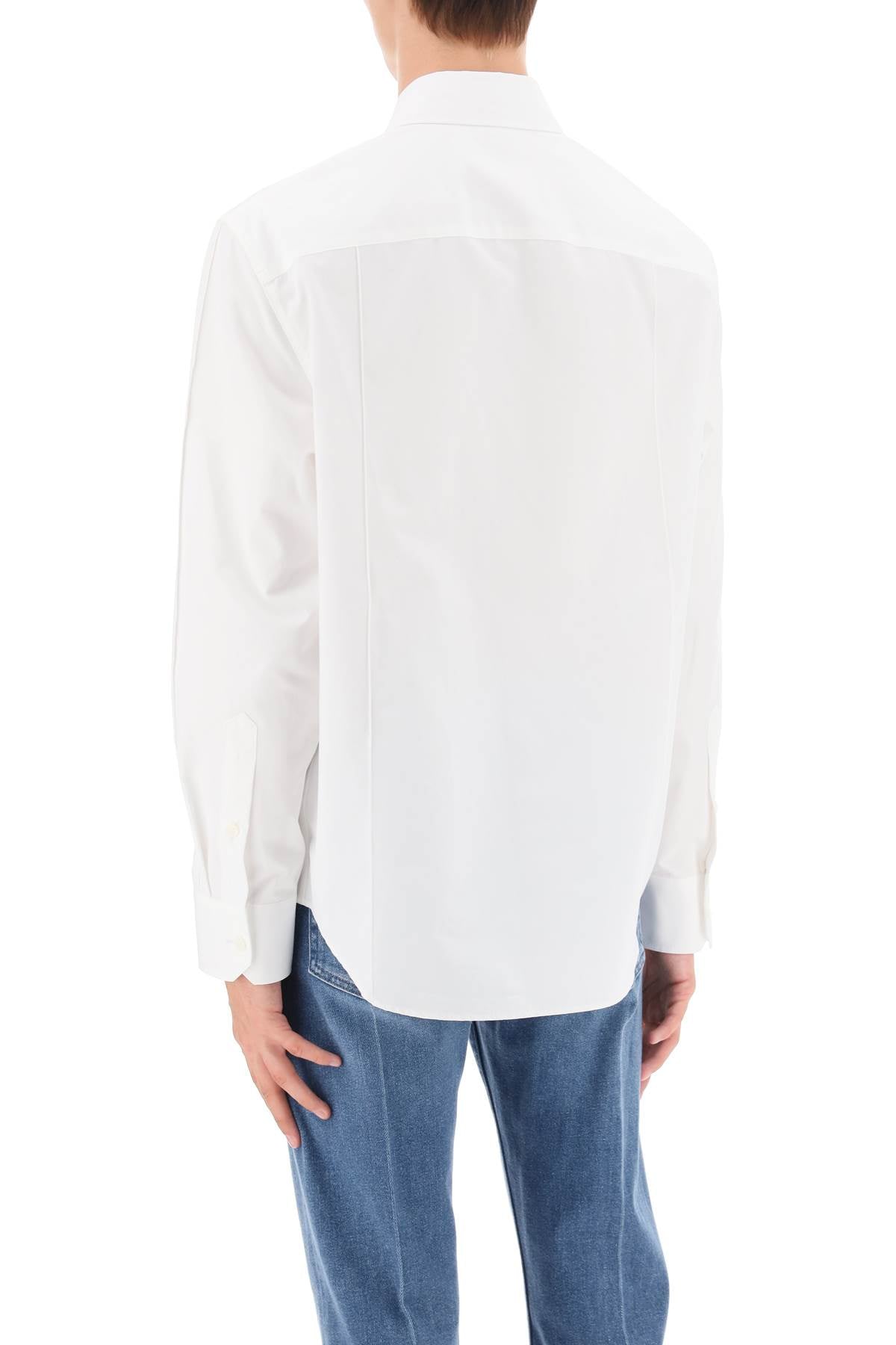 Versace Leather Strap Cotton Poplin Shirt image 2