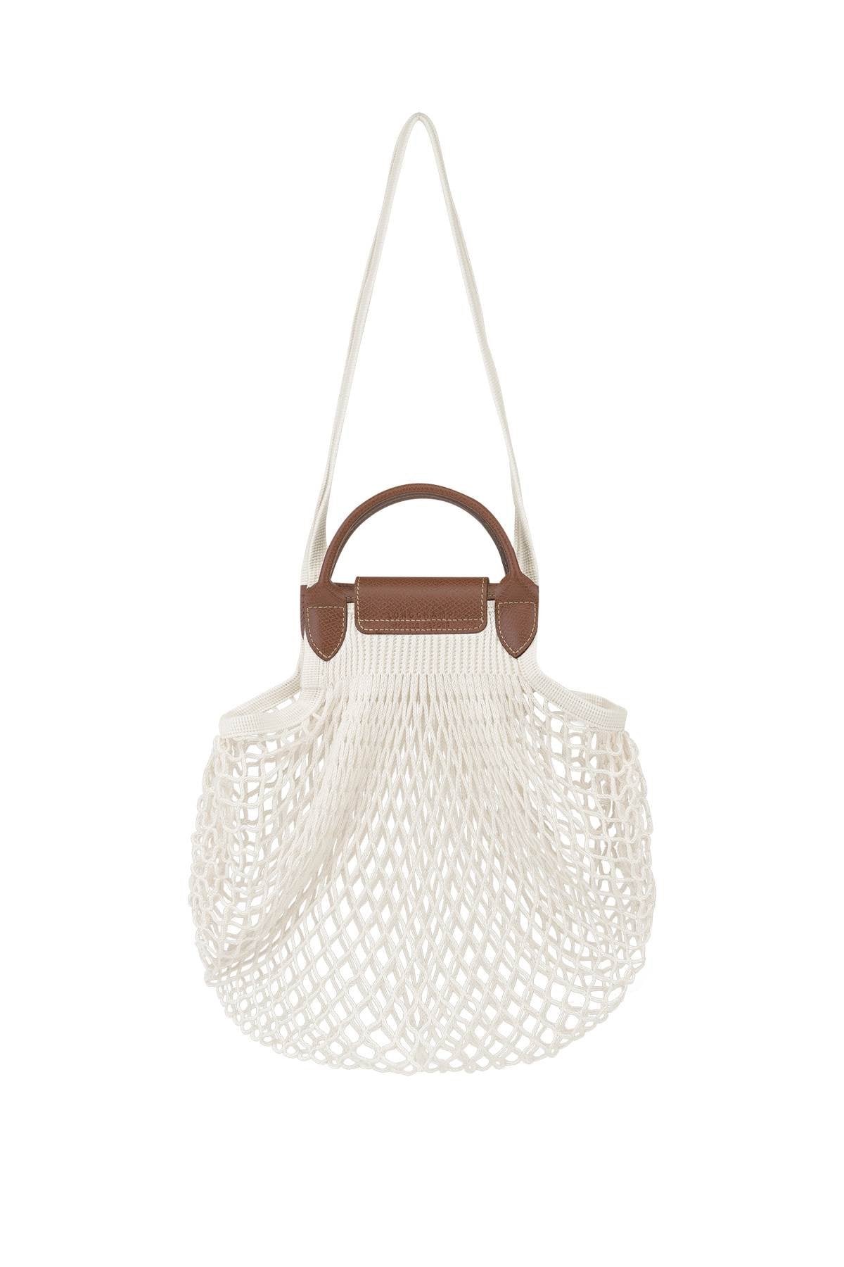 Longchamp Le Pliage Filet L Tote Bag: Woven Cotton & Leather image 1