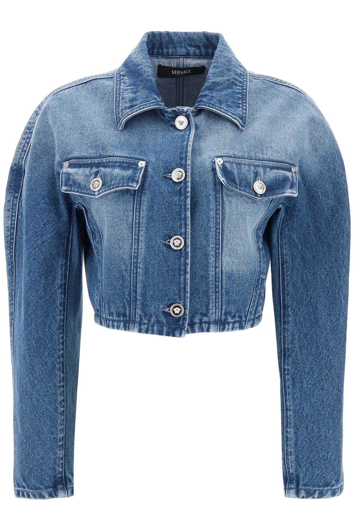 Versace cropped denim jacket image 0