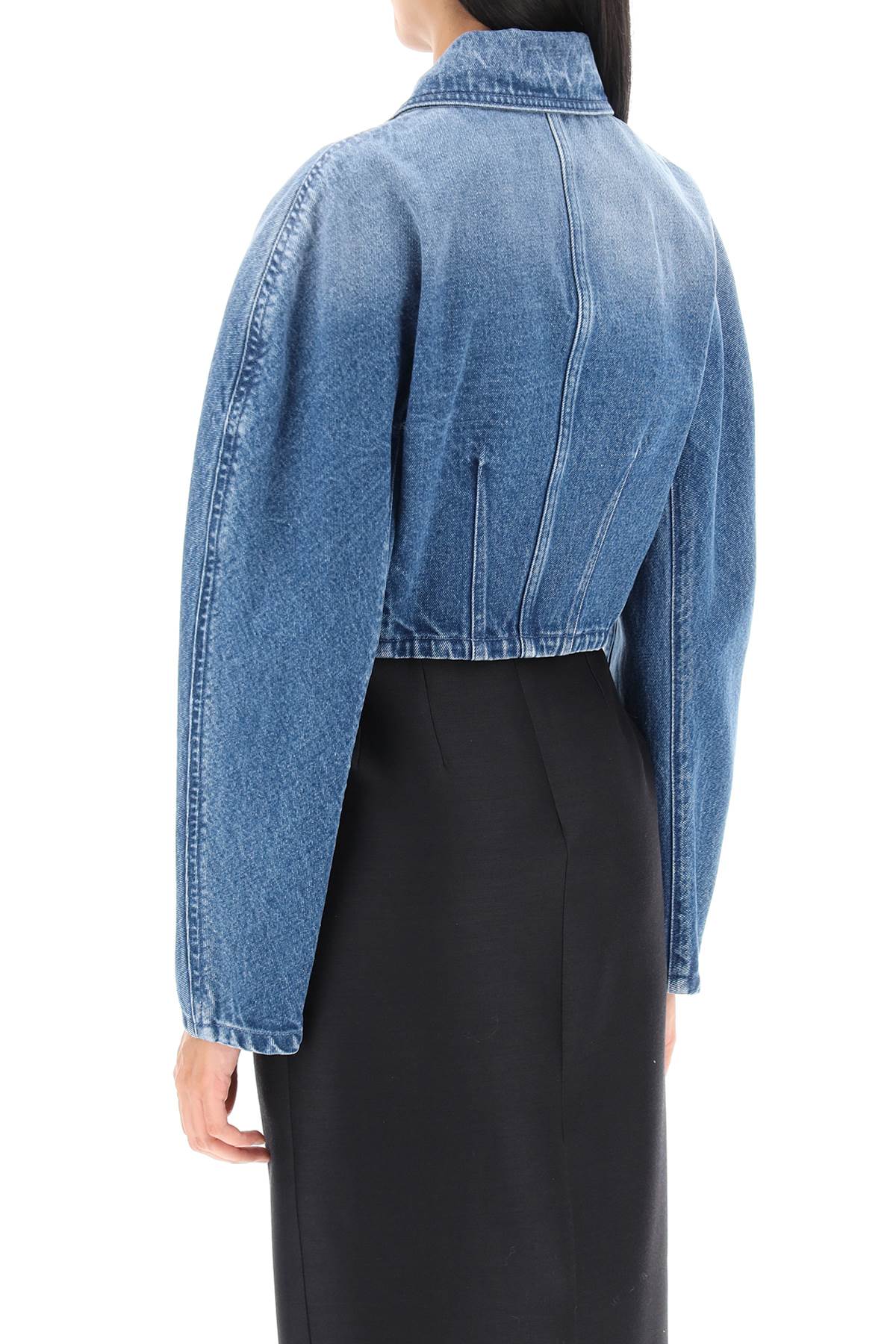 Versace cropped denim jacket image 2