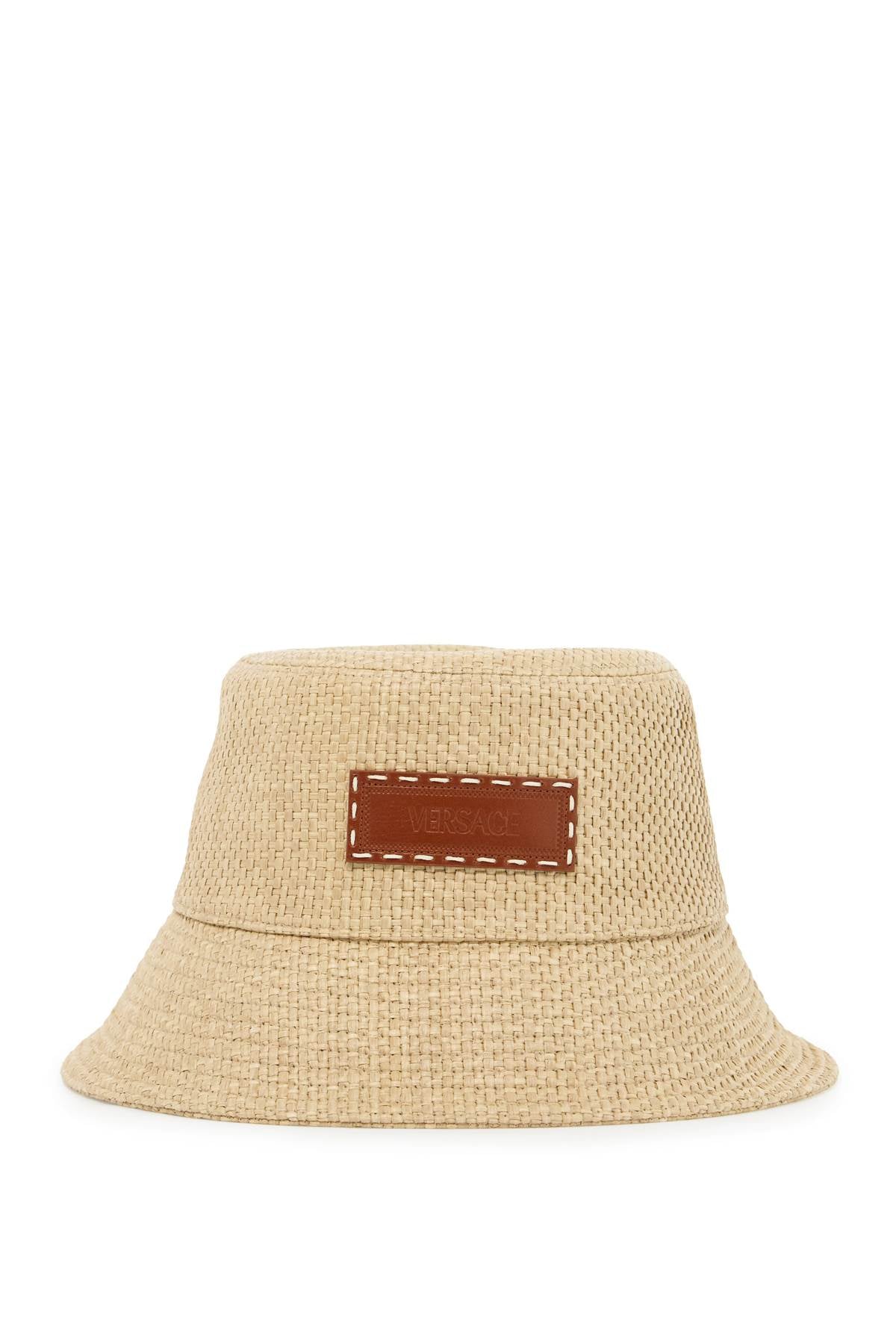 Versace raffia bucket hat for image 0