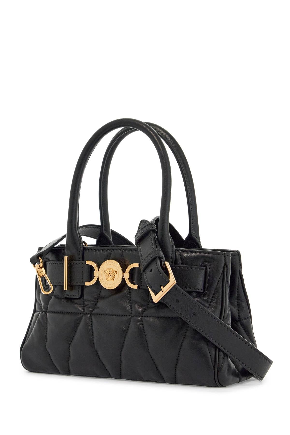 Versace Quilted Medusa Handbag: V-Shaped Design, Nappa Leather image 2