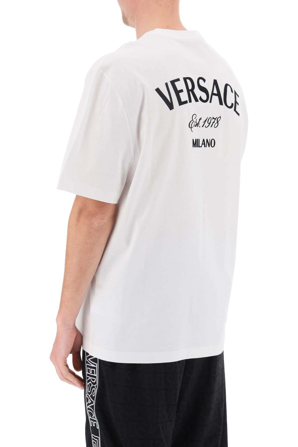 Versace milano stamp crew-neck t-shirt image 2