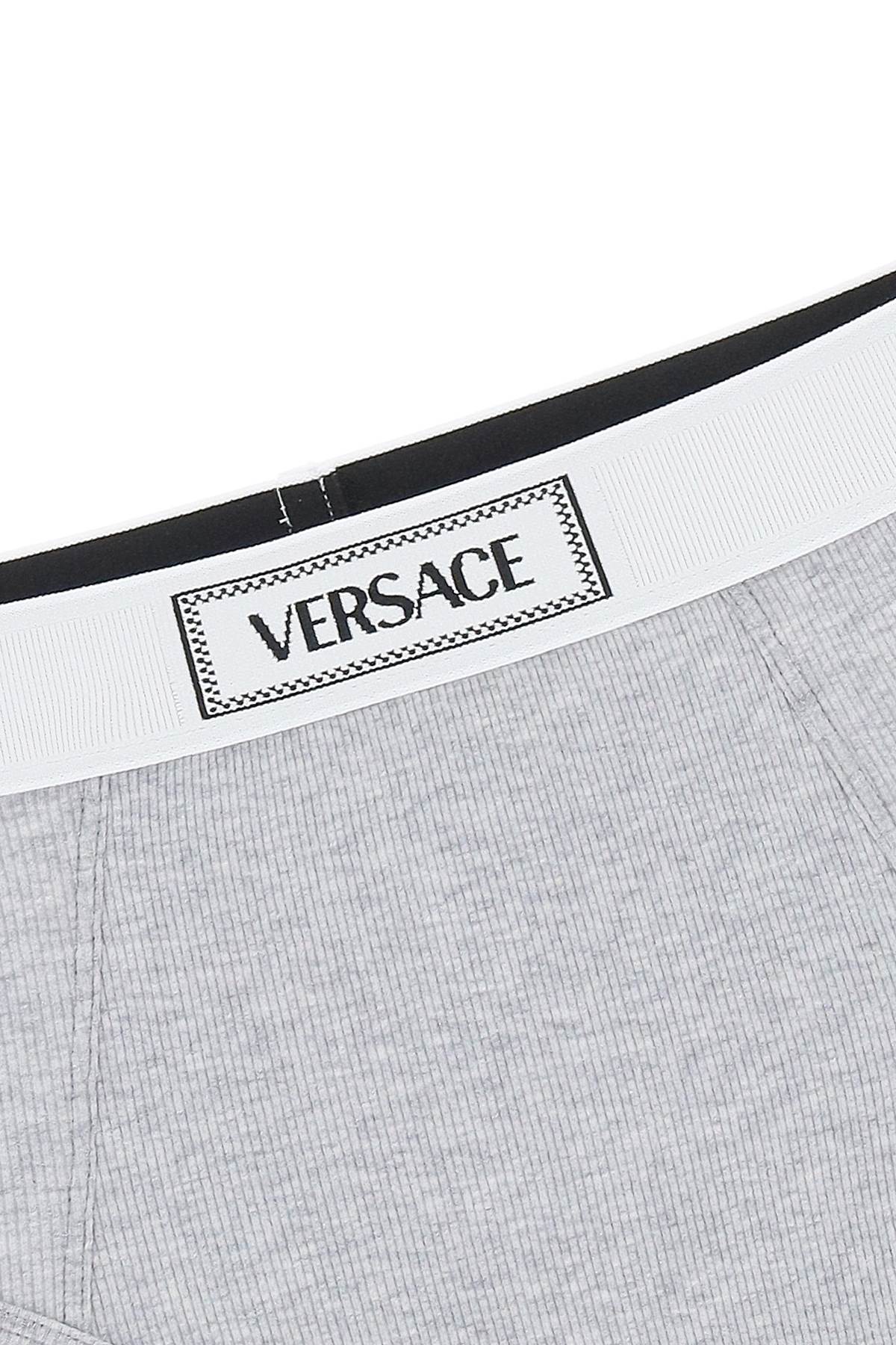 Versace ribbed briefs with '90s logo image 2