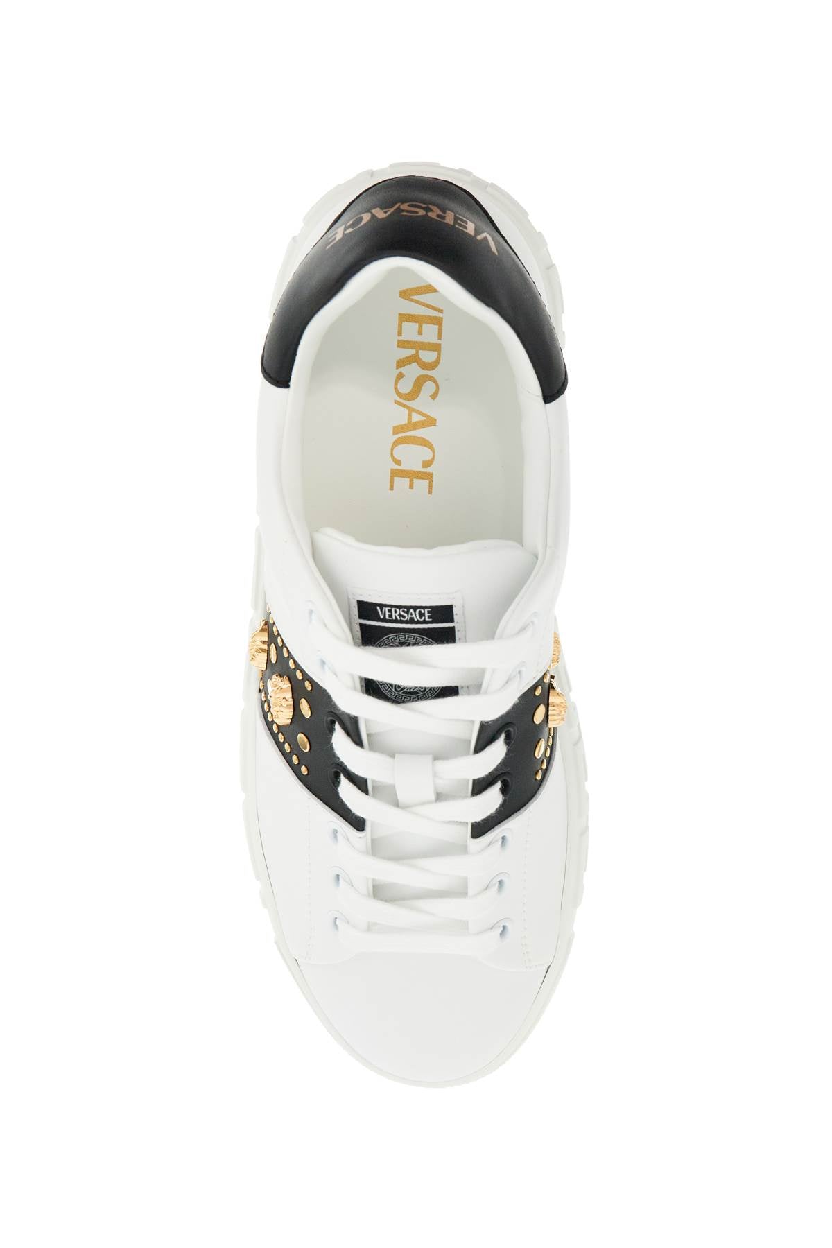 Versace Studded Greek Sneakers: Eco-Leather Medusa Design image 1