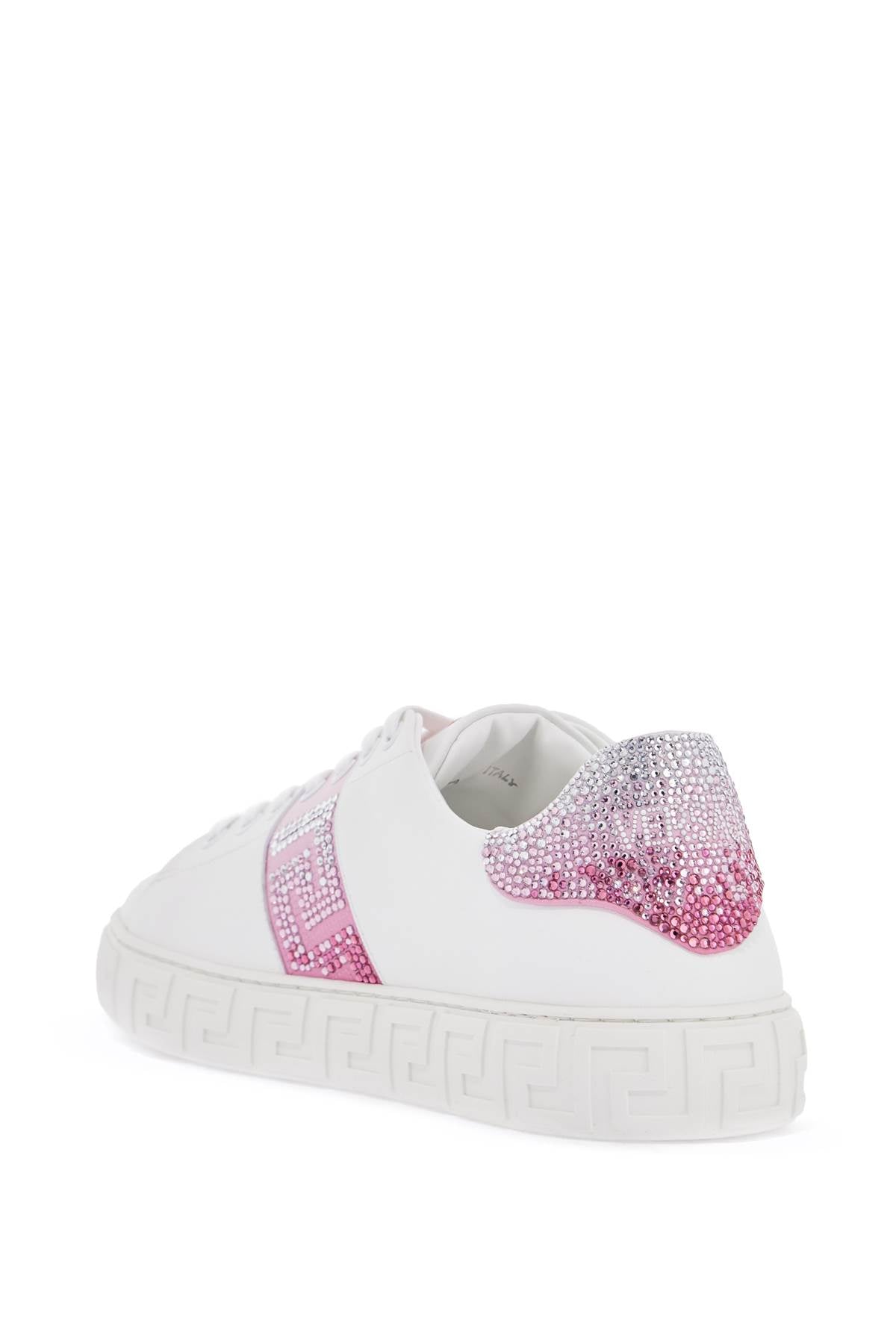 Versace Greca Crystal Sneakers: Eco-Leather Luxury image 2