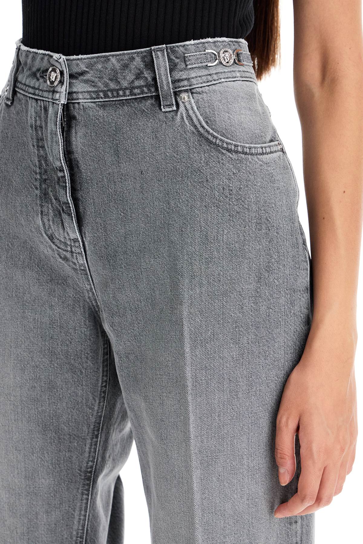 Versace straight jeans with medusa details image 3