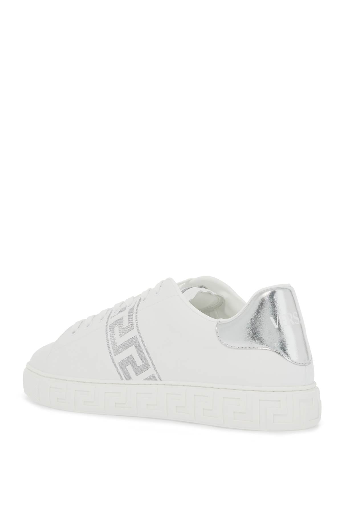 Versace Greca Embroidered Eco-Leather Sneakers image 2