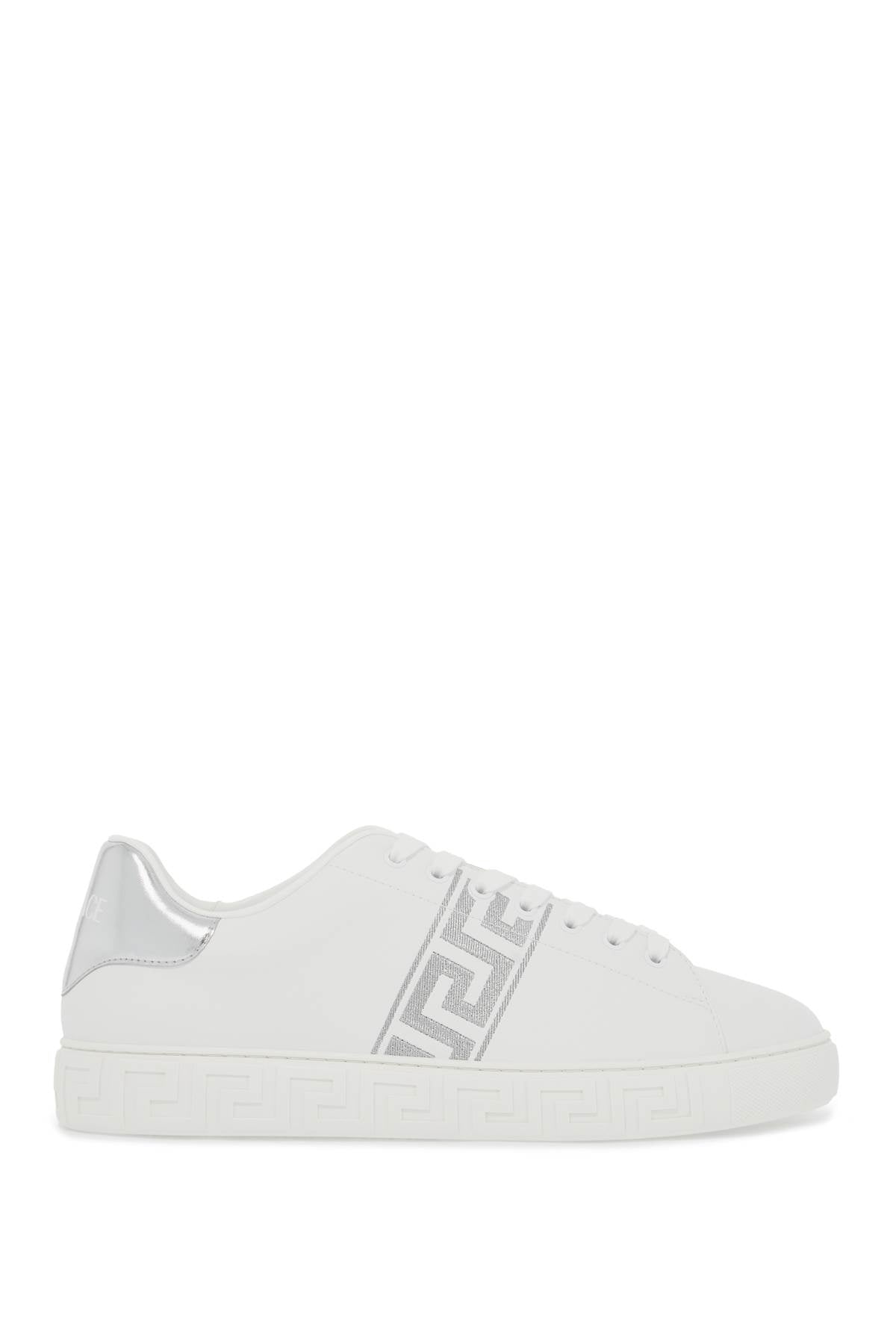 Versace Greca Embroidered Eco-Leather Sneakers image 0