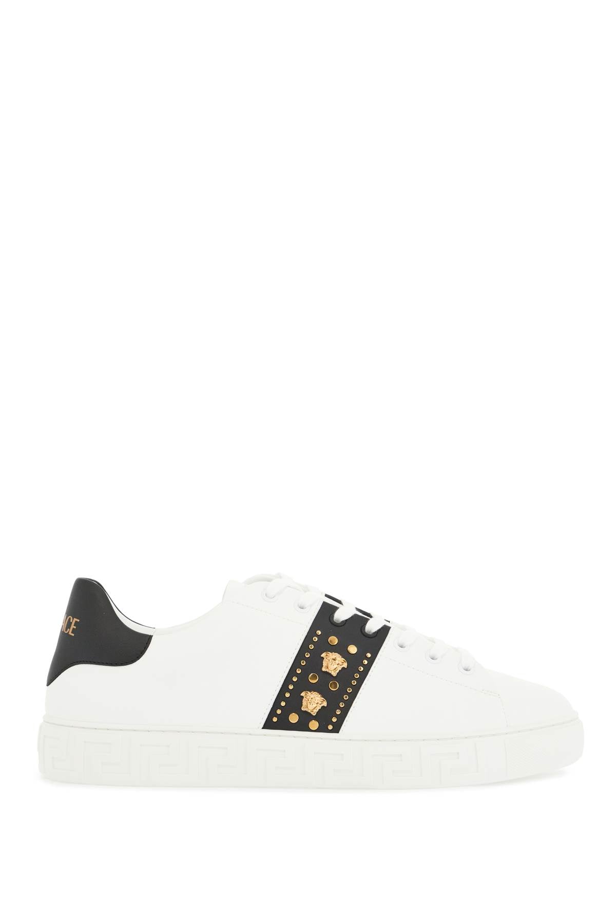 Versace Studded Greek Sneakers: Eco-Leather Medusa Design image 0