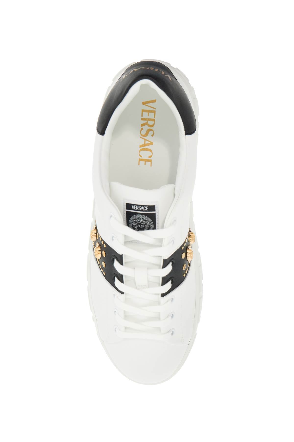 Versace Studded Greek Sneakers: Eco-Leather Medusa Design image 1