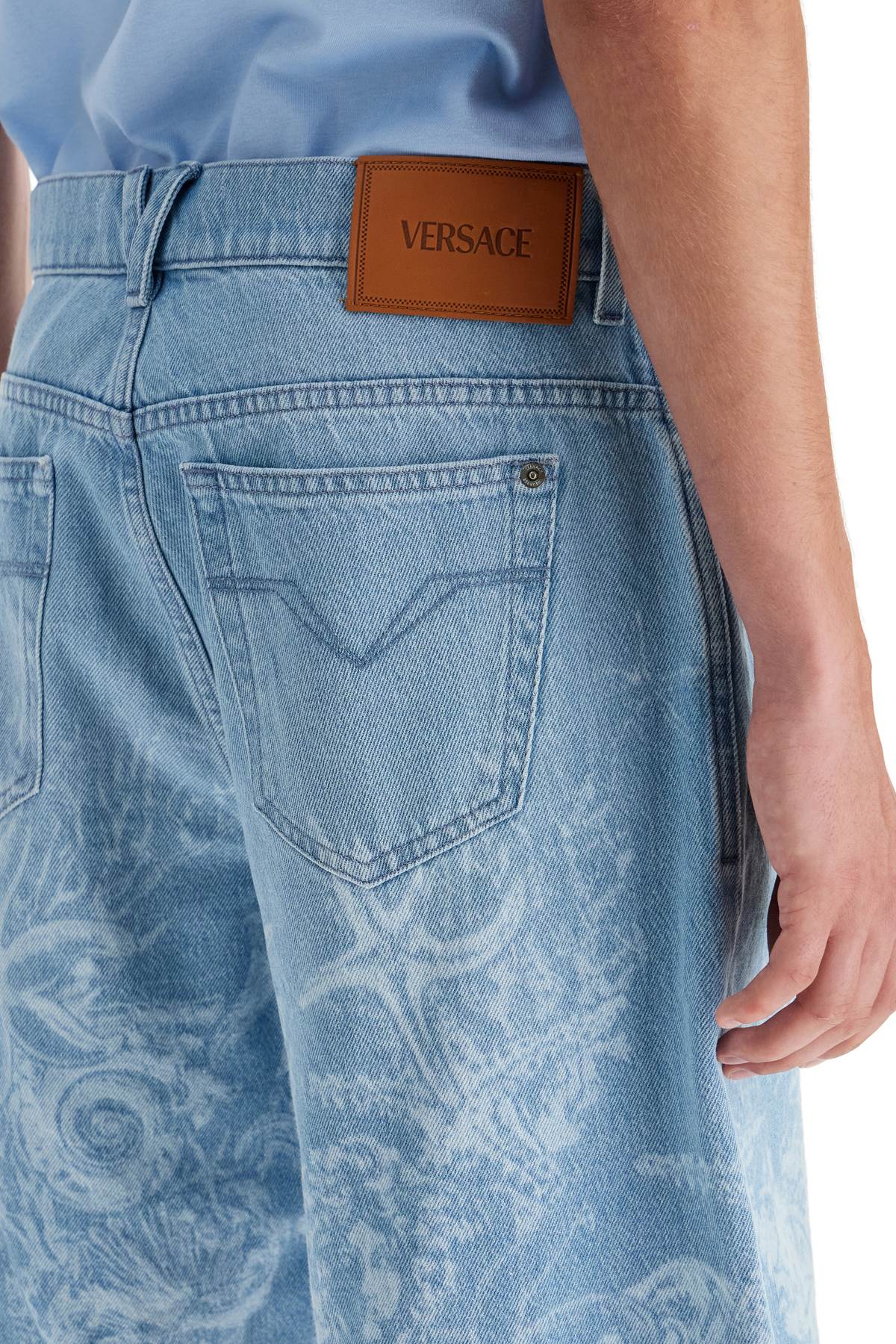 Versace "baroque sea denim lasered image 3