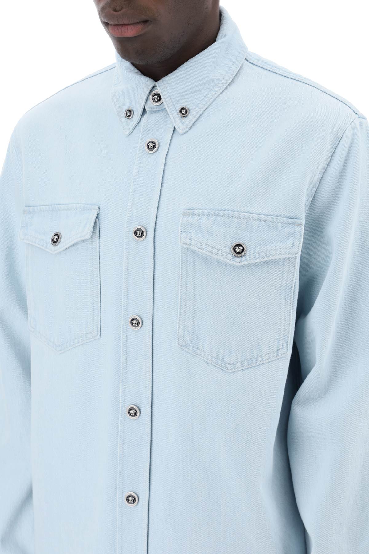 Versace "medusa denim shirt image 3