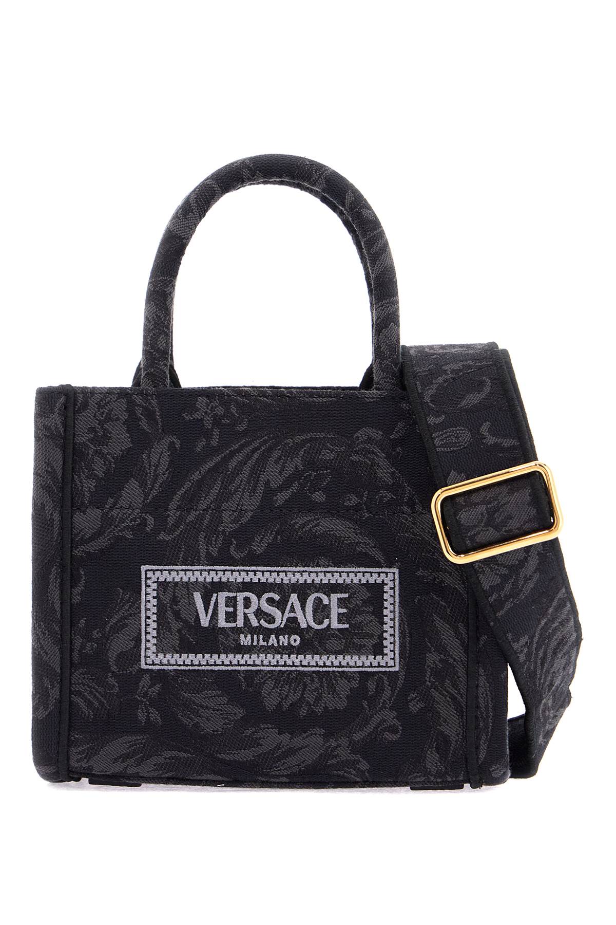 Versace Athena Barocco Mini Tote Bag: Black image 0