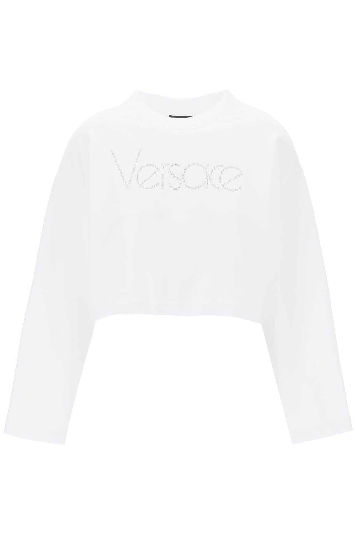 Versace "cropped sweatshirt with rhinestone image 0