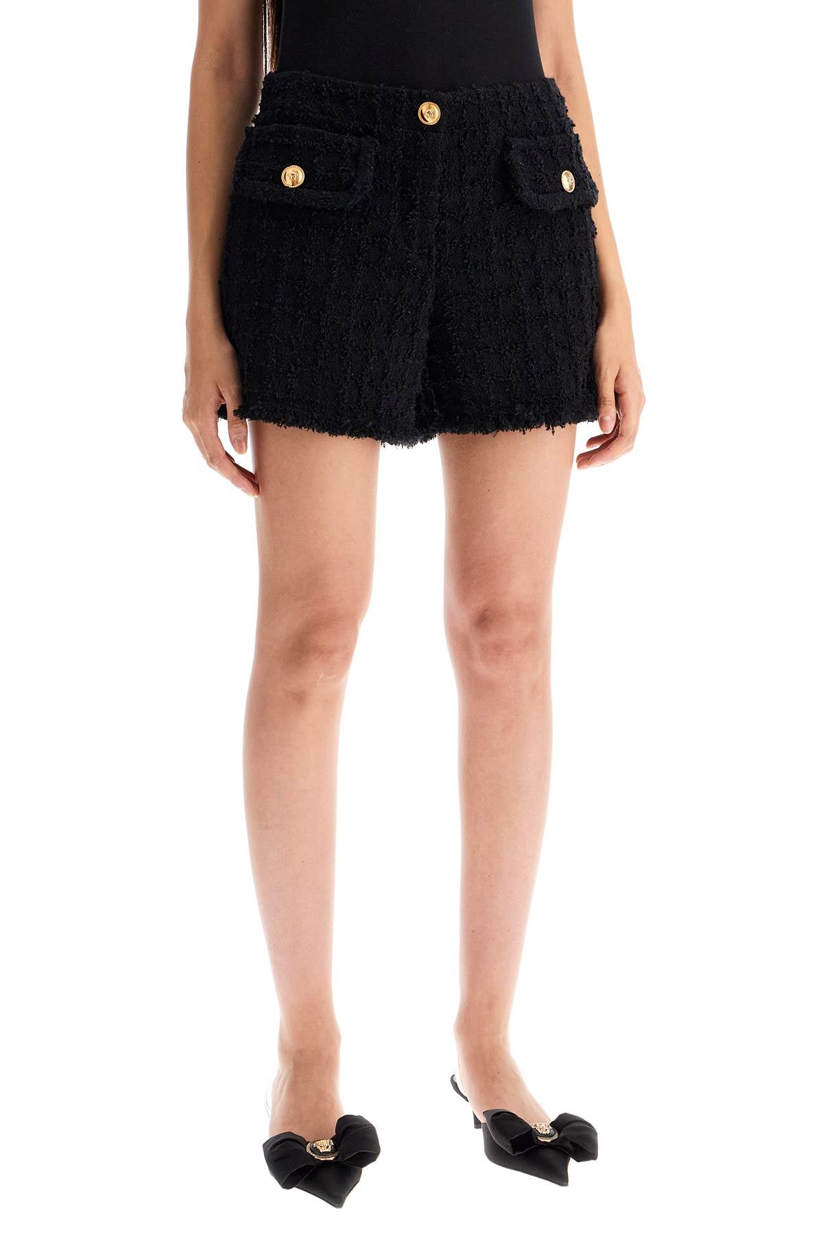 Versace "heritage tweed mini shorts image 1