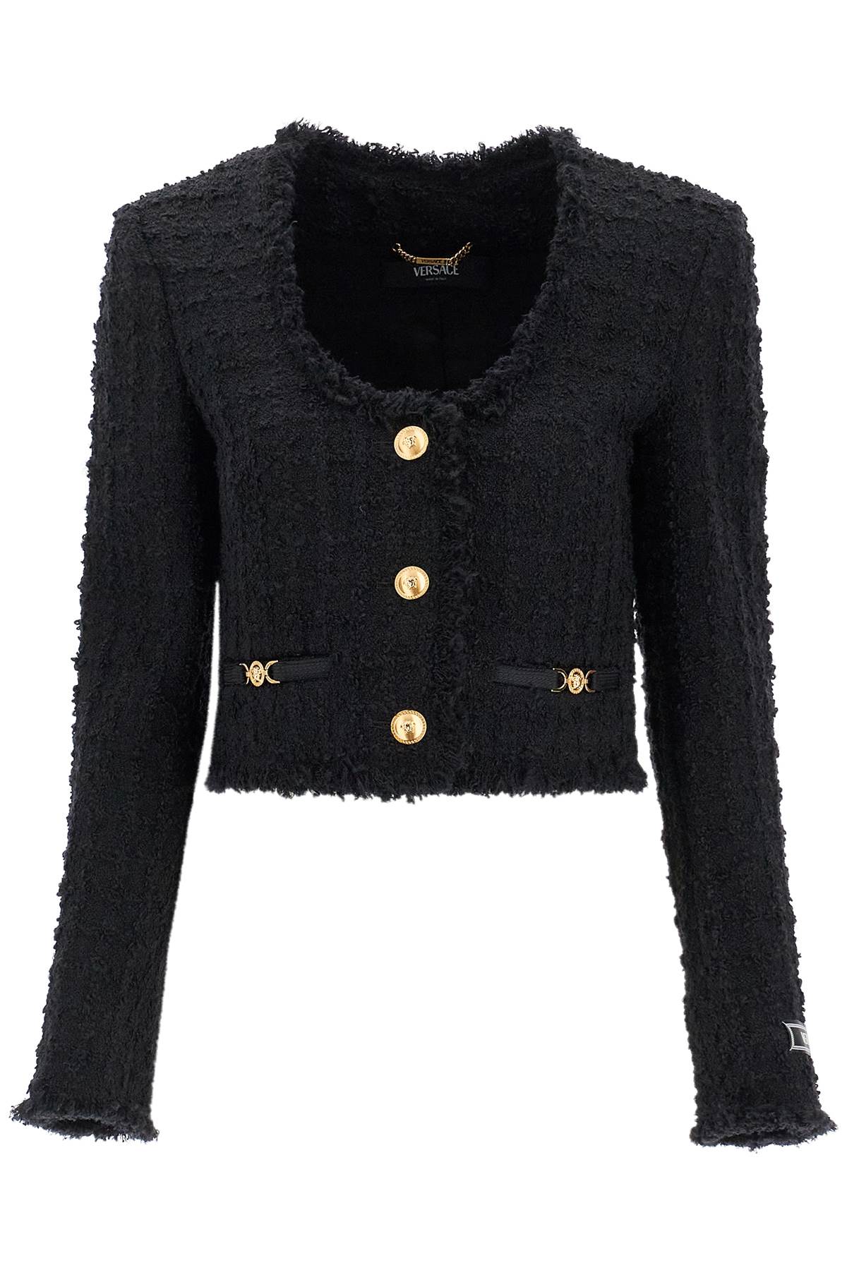 Versace short tweed heritage jacket image 0